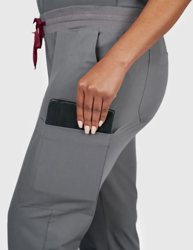 Jasmine Cargo Women's Charcoal Scrub Pants sold by Create Amor