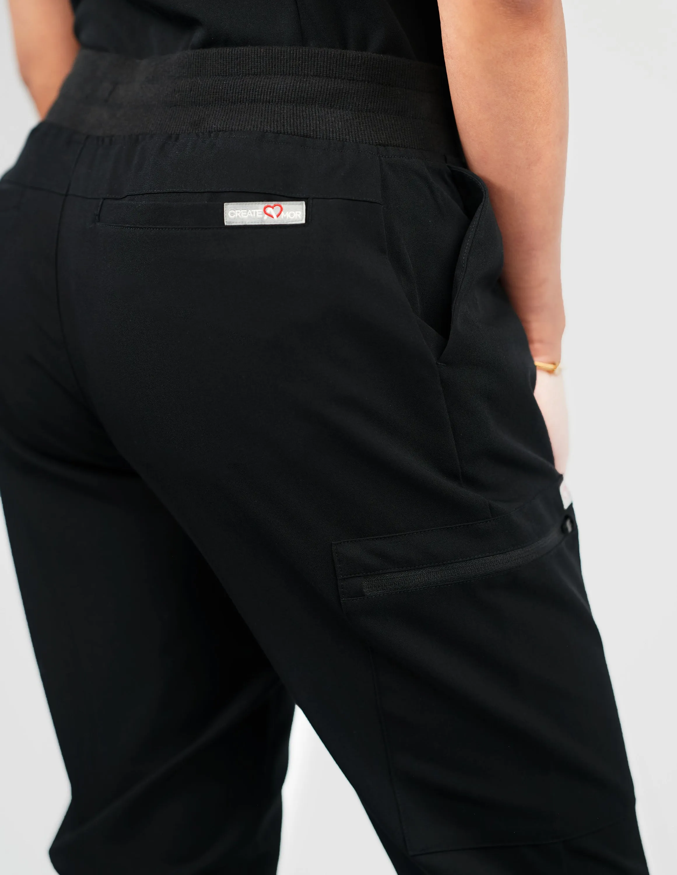 Ivy Jogger Women's Black Scrub Pants sold by Create Amor product image thumbnail 4