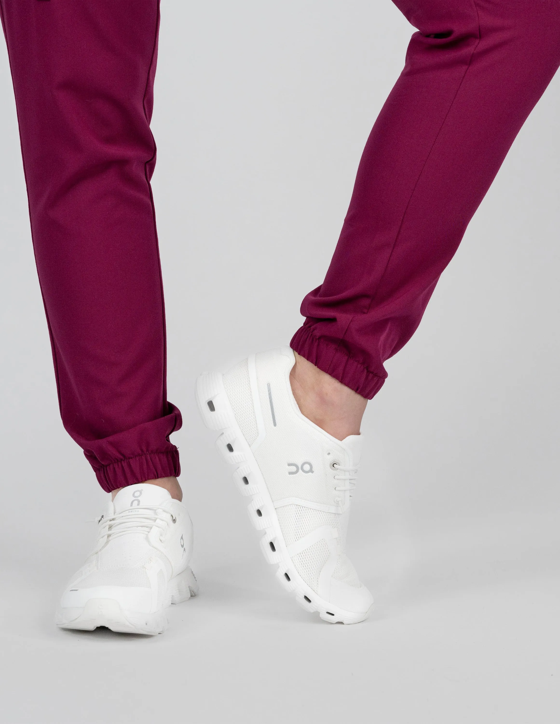 Clover Jogger Women's Maroon Scrub Pants sold by Create Amor product image thumbnail 3
