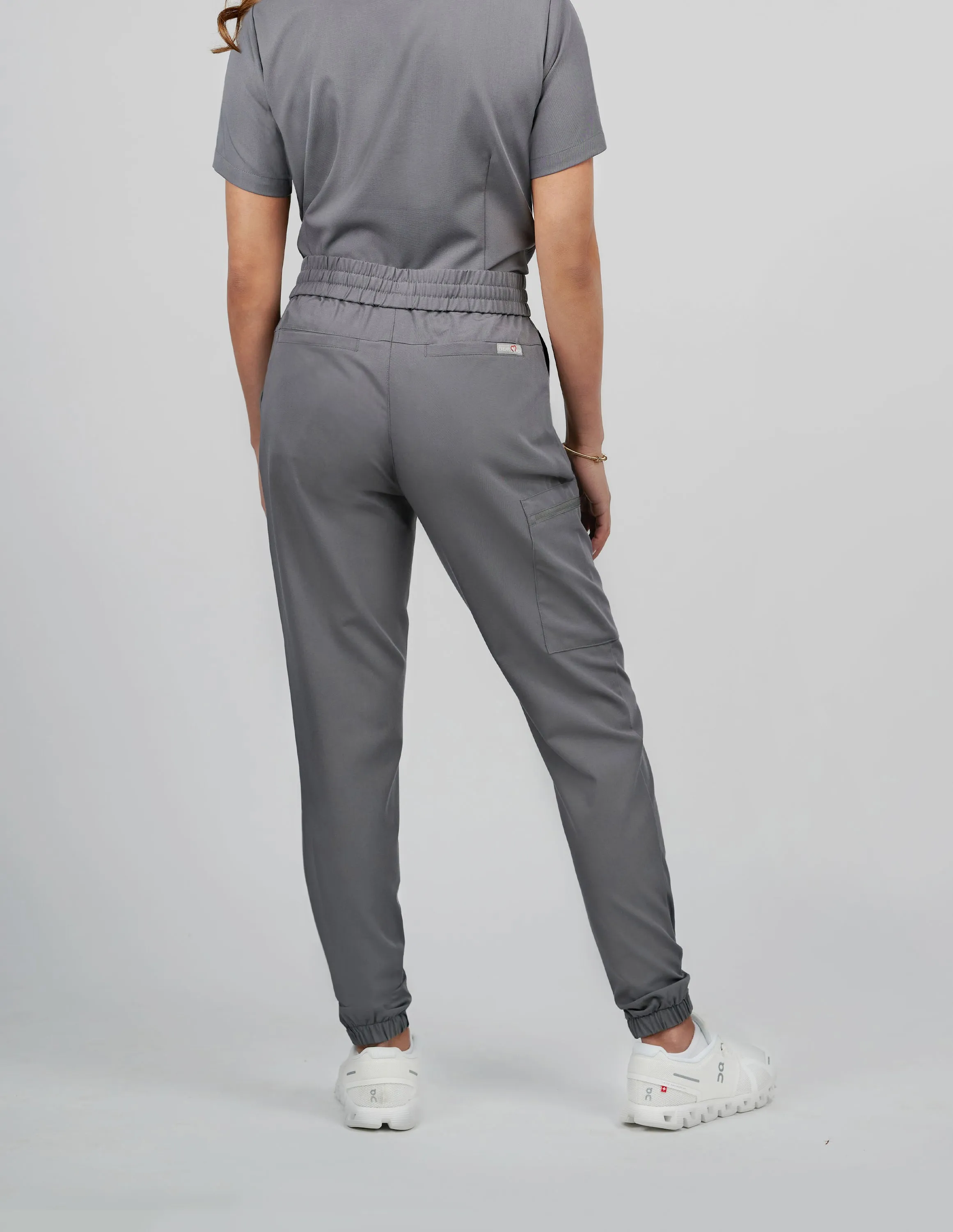 Clover Jogger Women's Charcoal Scrub Pants sold by Create Amor product image thumbnail 3