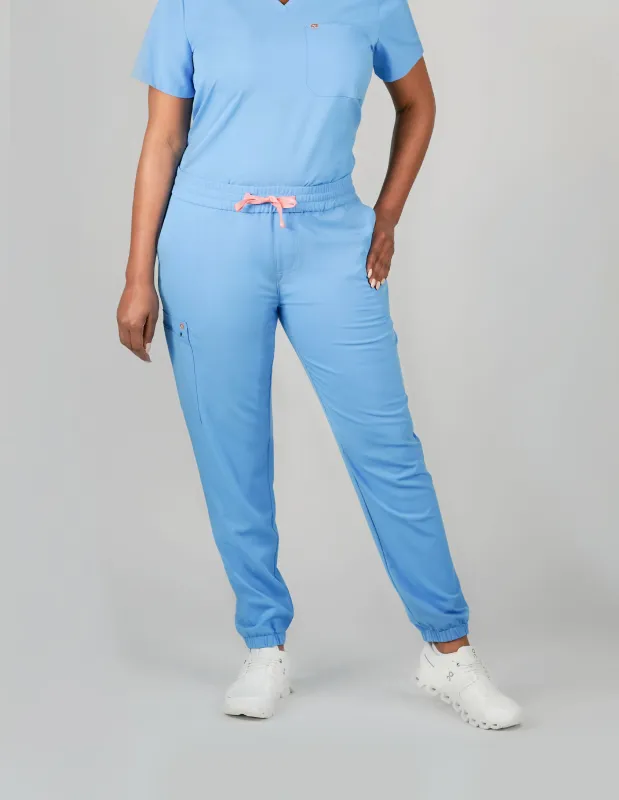 Clover Jogger Women's Ceil Blue Scrub Pants sold by Create Amor
