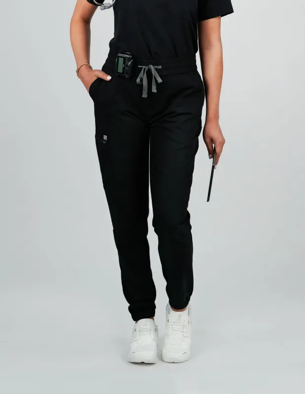 Clover Jogger Women's Black Scrub Pants sold by Create Amor