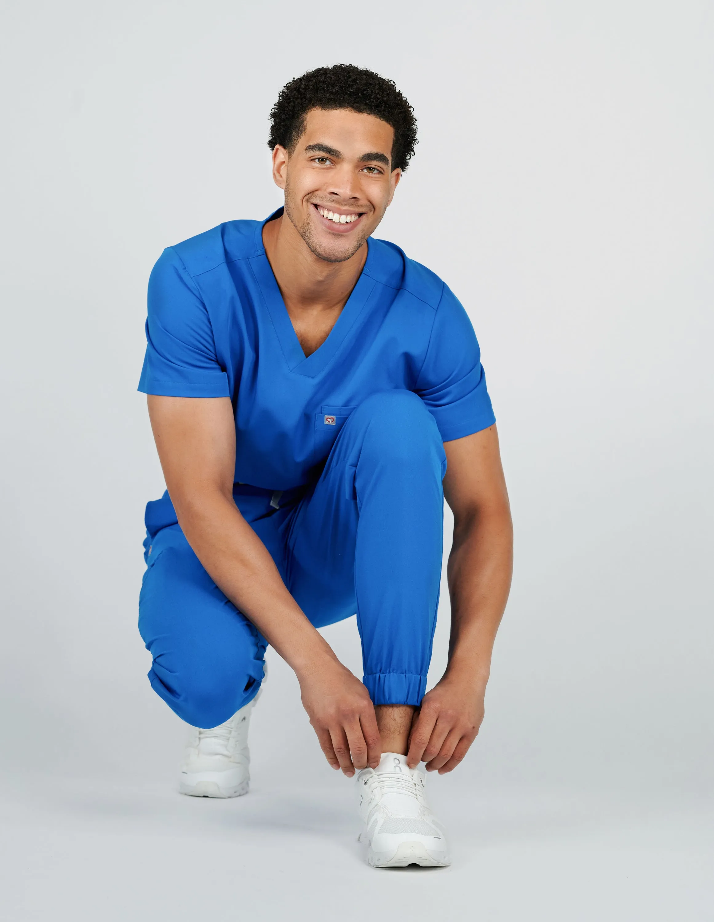 Aspen Jogger Men's Royal Blue Scrub Pants sold by Create Amor product image thumbnail 2