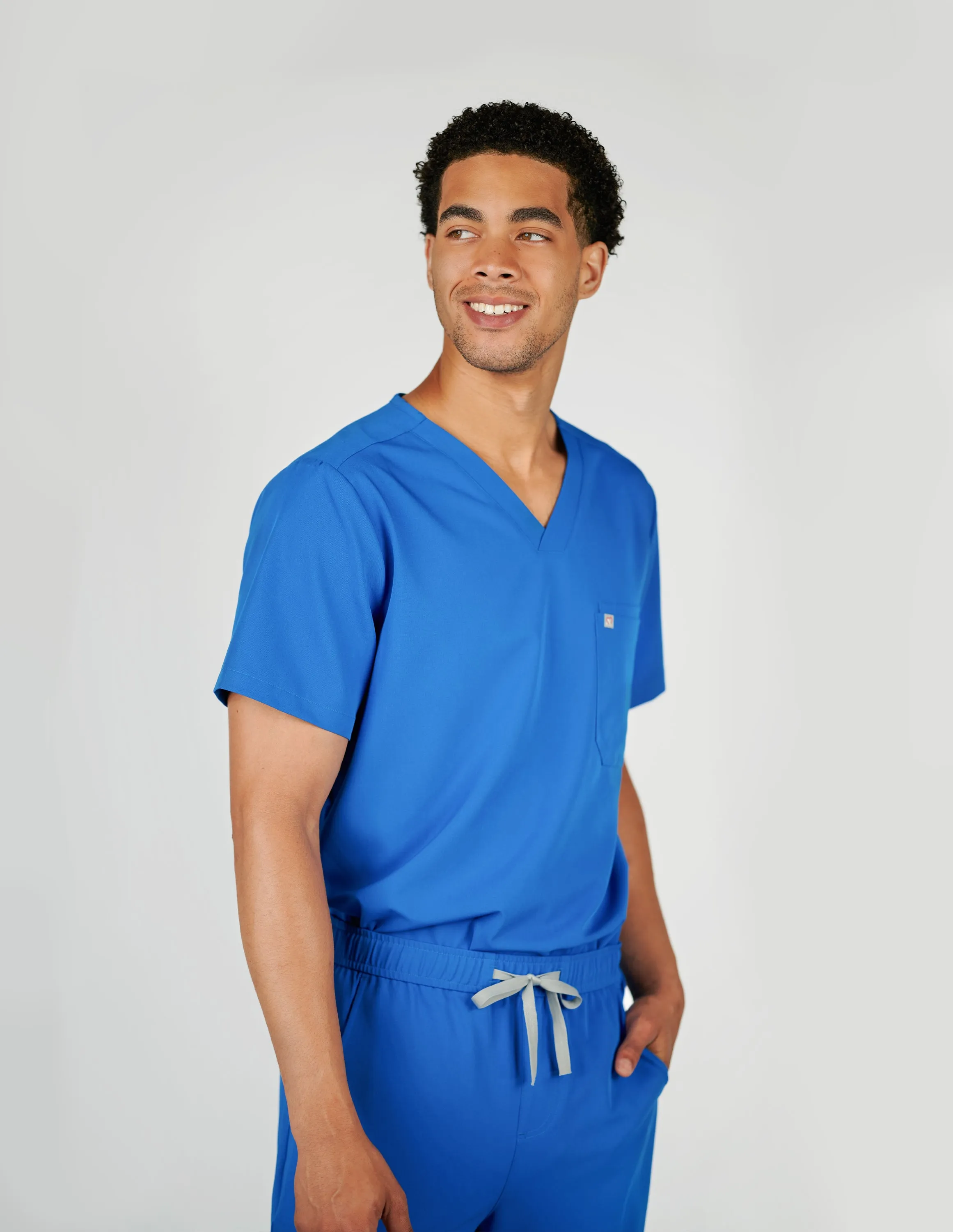 Aspen Jogger Men's Royal Blue Scrub Pants sold by Create Amor product image thumbnail 5