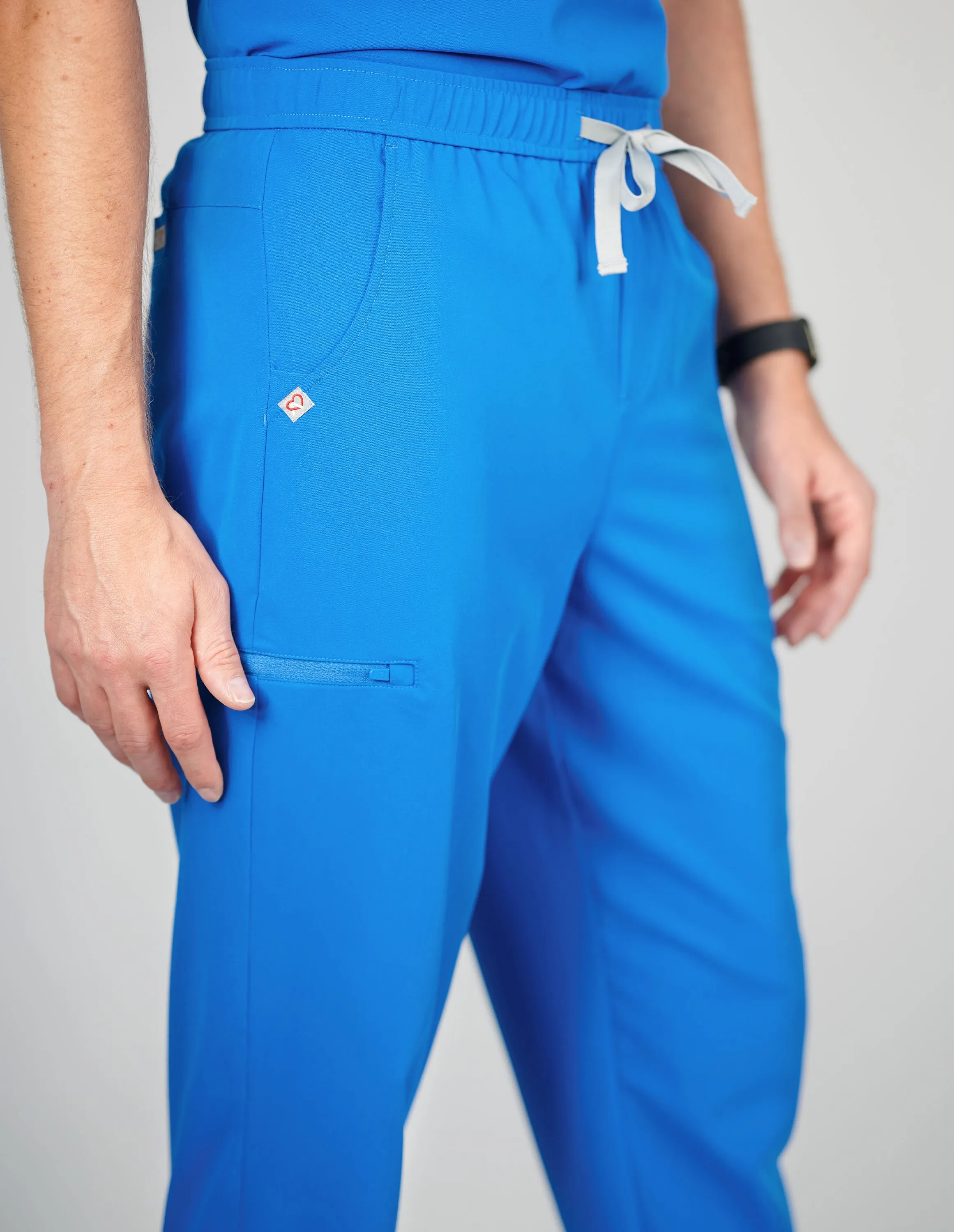Aspen Jogger Men's Royal Blue Scrub Pants sold by Create Amor product image thumbnail 4