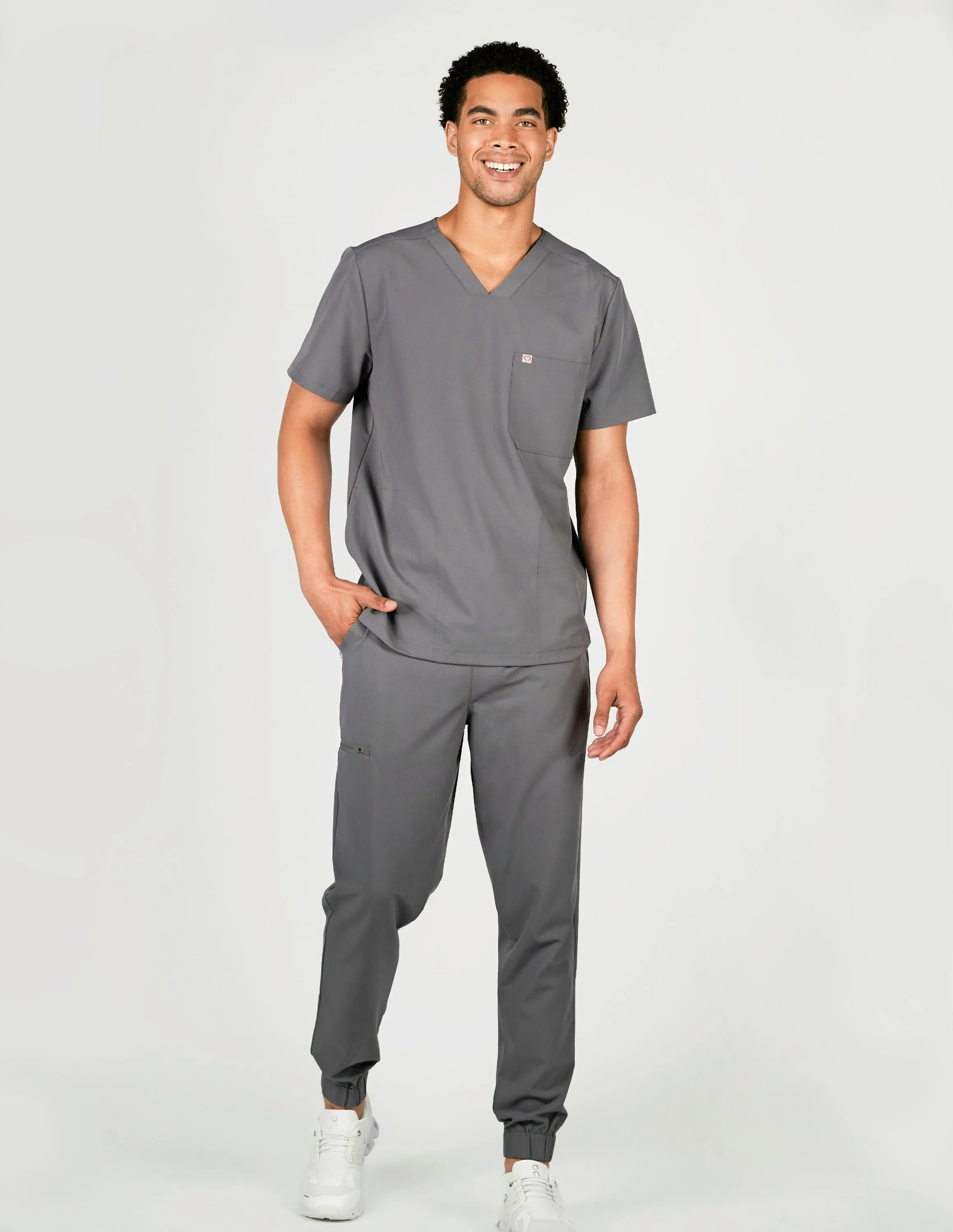 Aspen Jogger Men's Charcoal Scrub Pants sold by Create Amor product image thumbnail 2