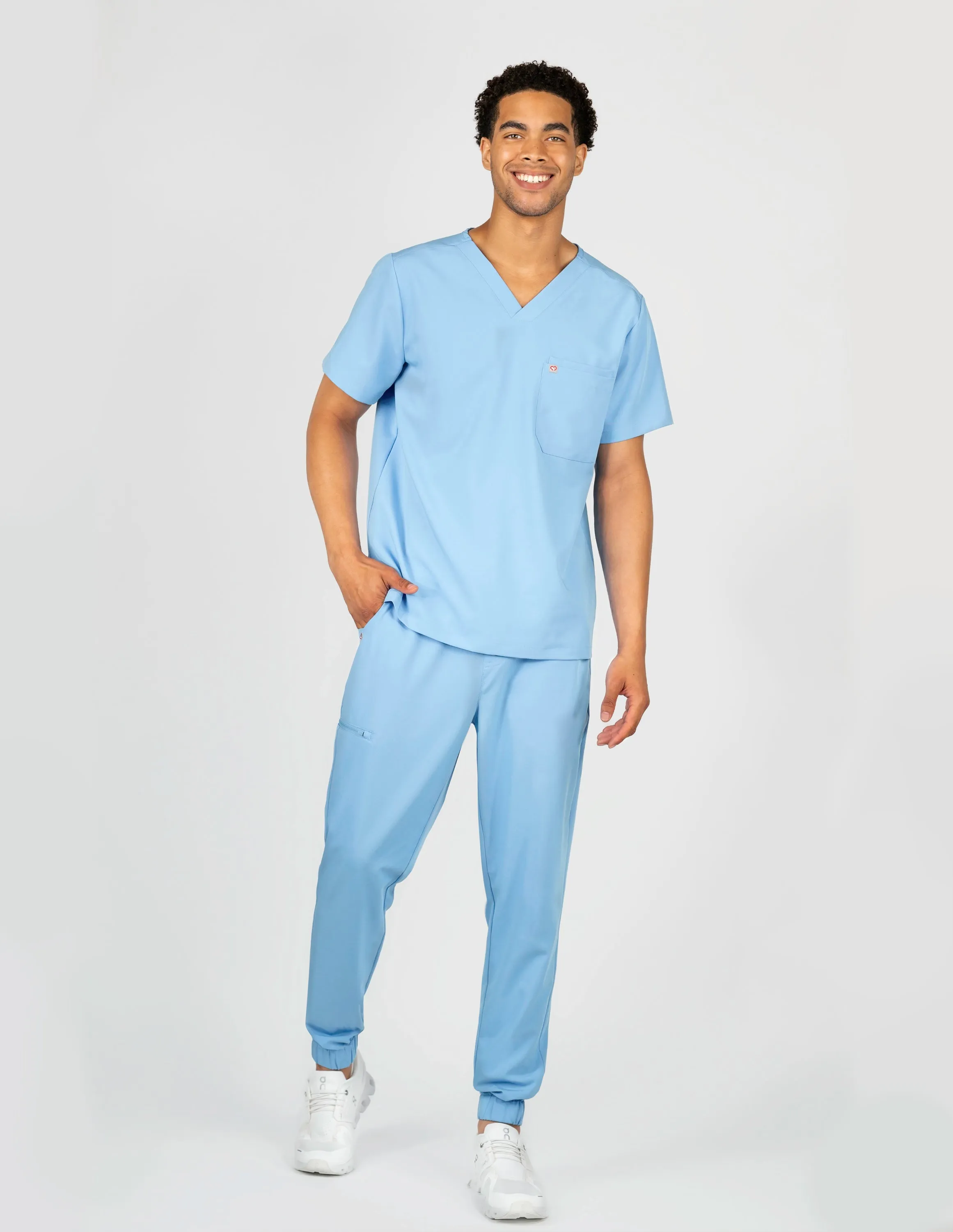 Aspen Jogger Men's Ceil Blue Scrub Pants sold by Create Amor product image thumbnail 2