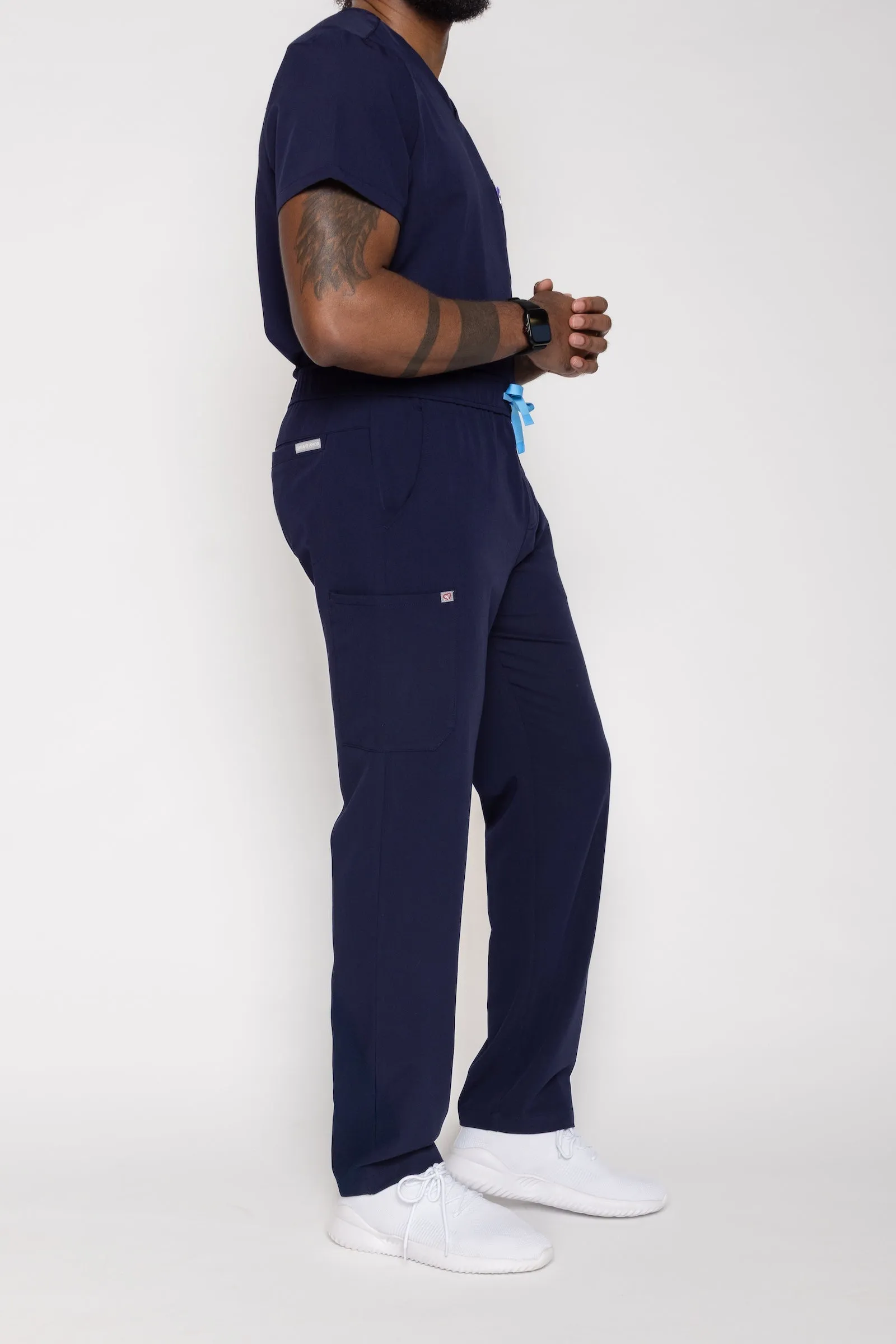 Amalfi Classic Men's Navy Scrub Pants sold by Create Amor product image thumbnail 4