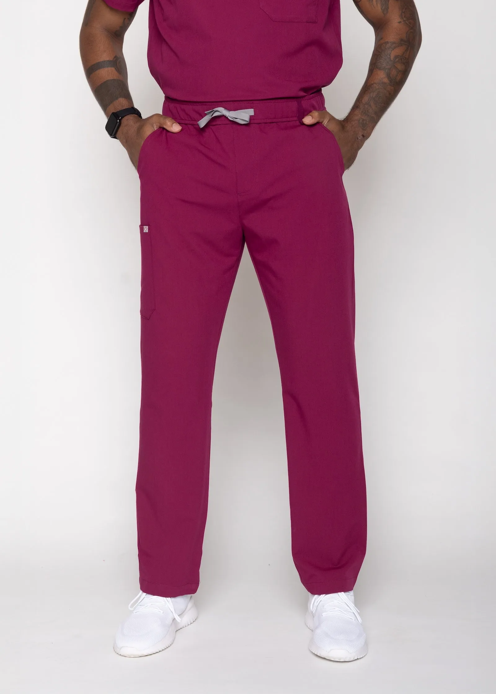 Amalfi Classic Men's Maroon Scrub Pants sold by Create Amor product image thumbnail 3