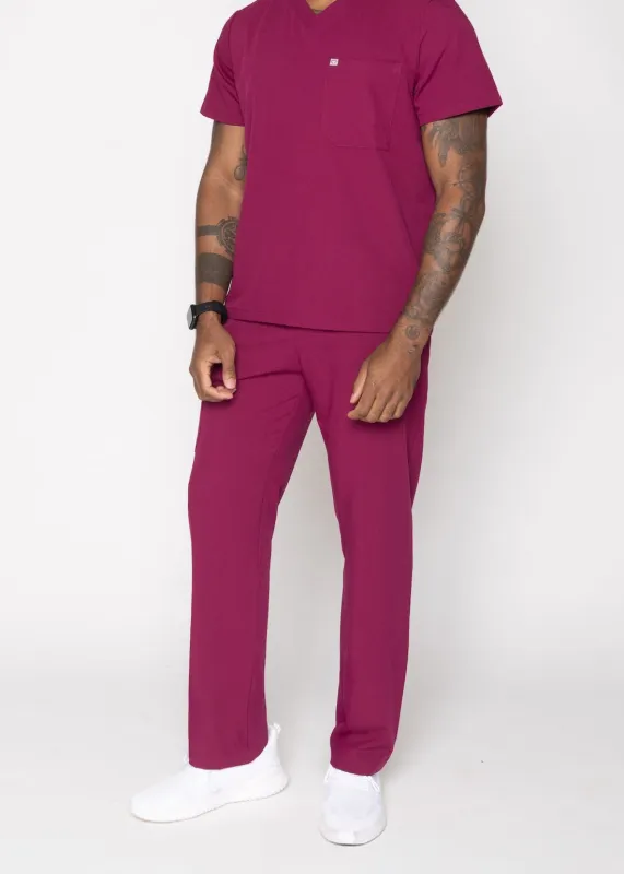 Amalfi Classic Men's Maroon Scrub Pants sold by Create Amor