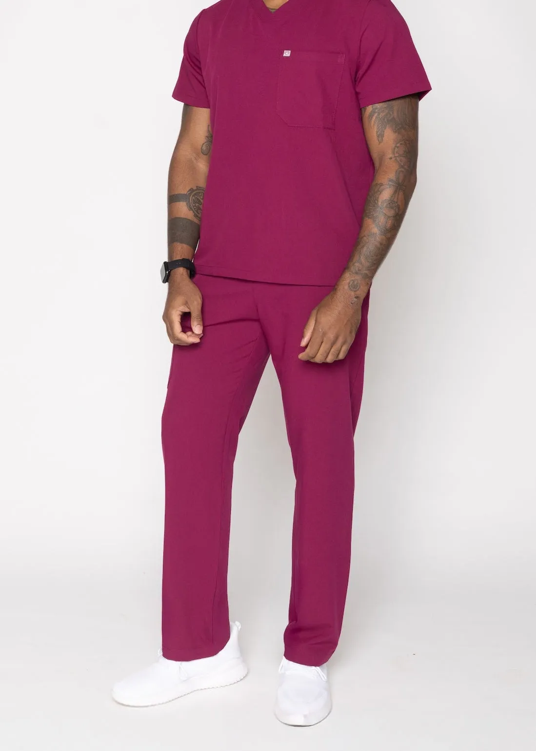 Amalfi Classic Men's Maroon Scrub Pants sold by Create Amor