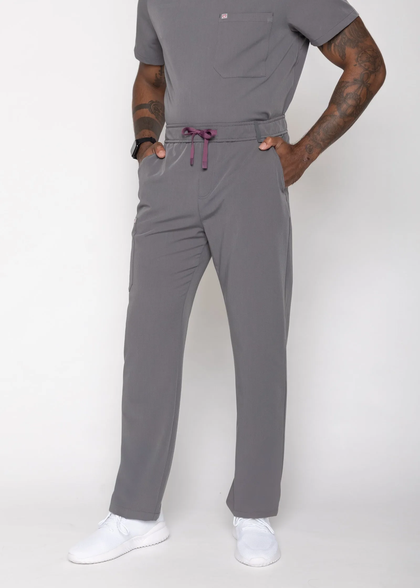 Amalfi Classic Men's Charcoal Scrub Pants sold by Create Amor
