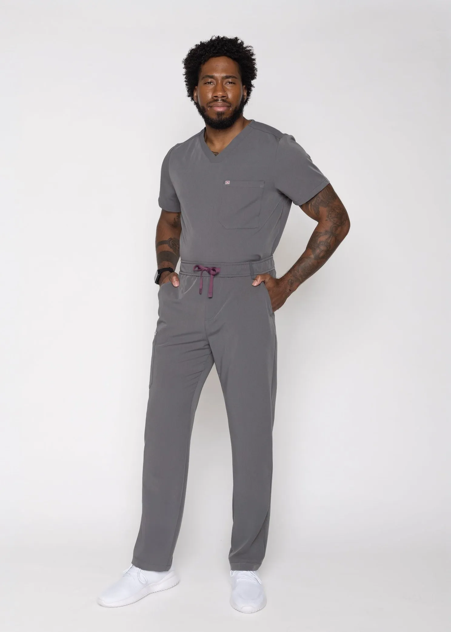 Amalfi Classic Men's Charcoal Scrub Pants sold by Create Amor product image thumbnail 4