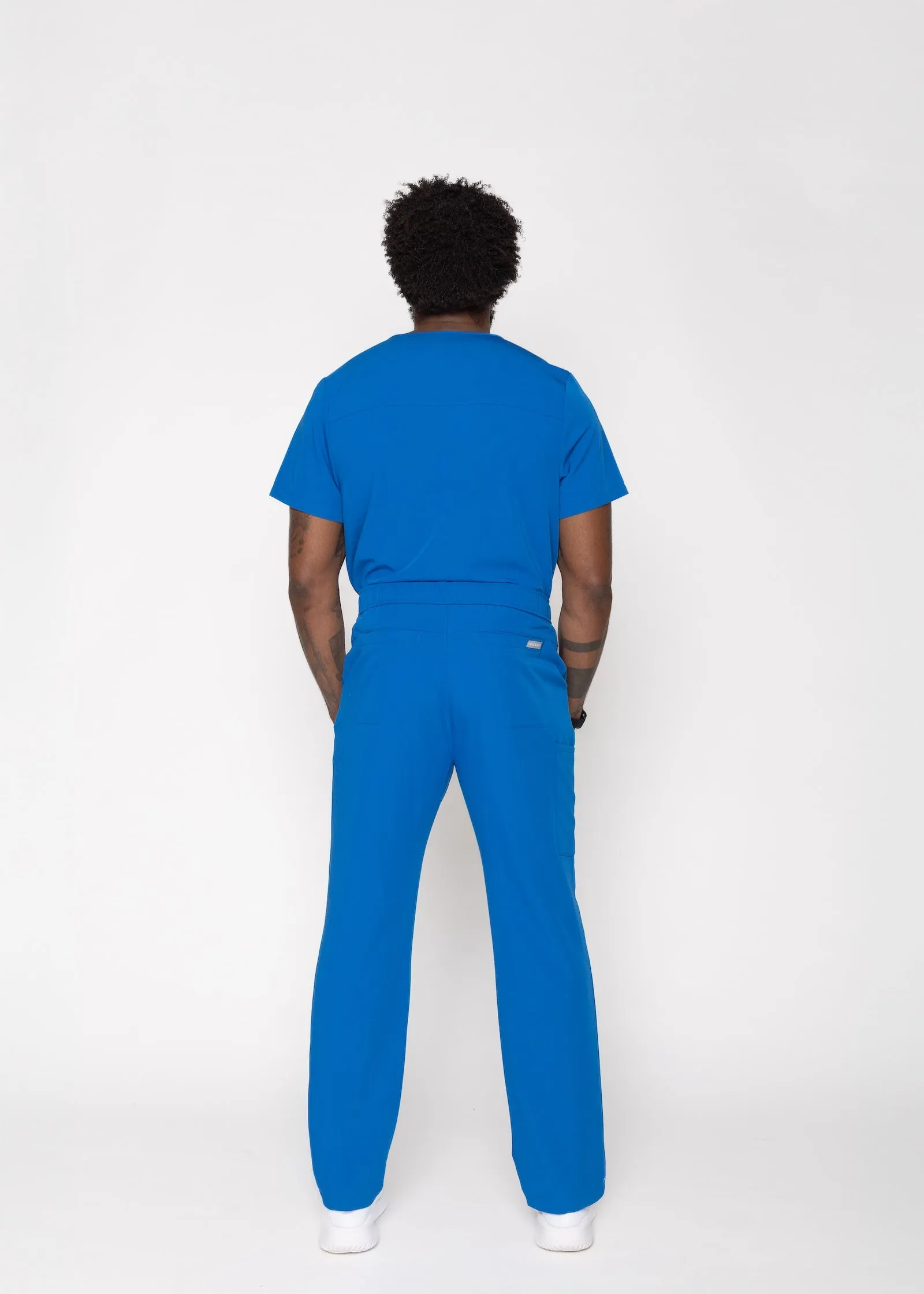 Paris One-Pocket Men's Royal Blue Scrub Top sold by Create Amor product image thumbnail 5