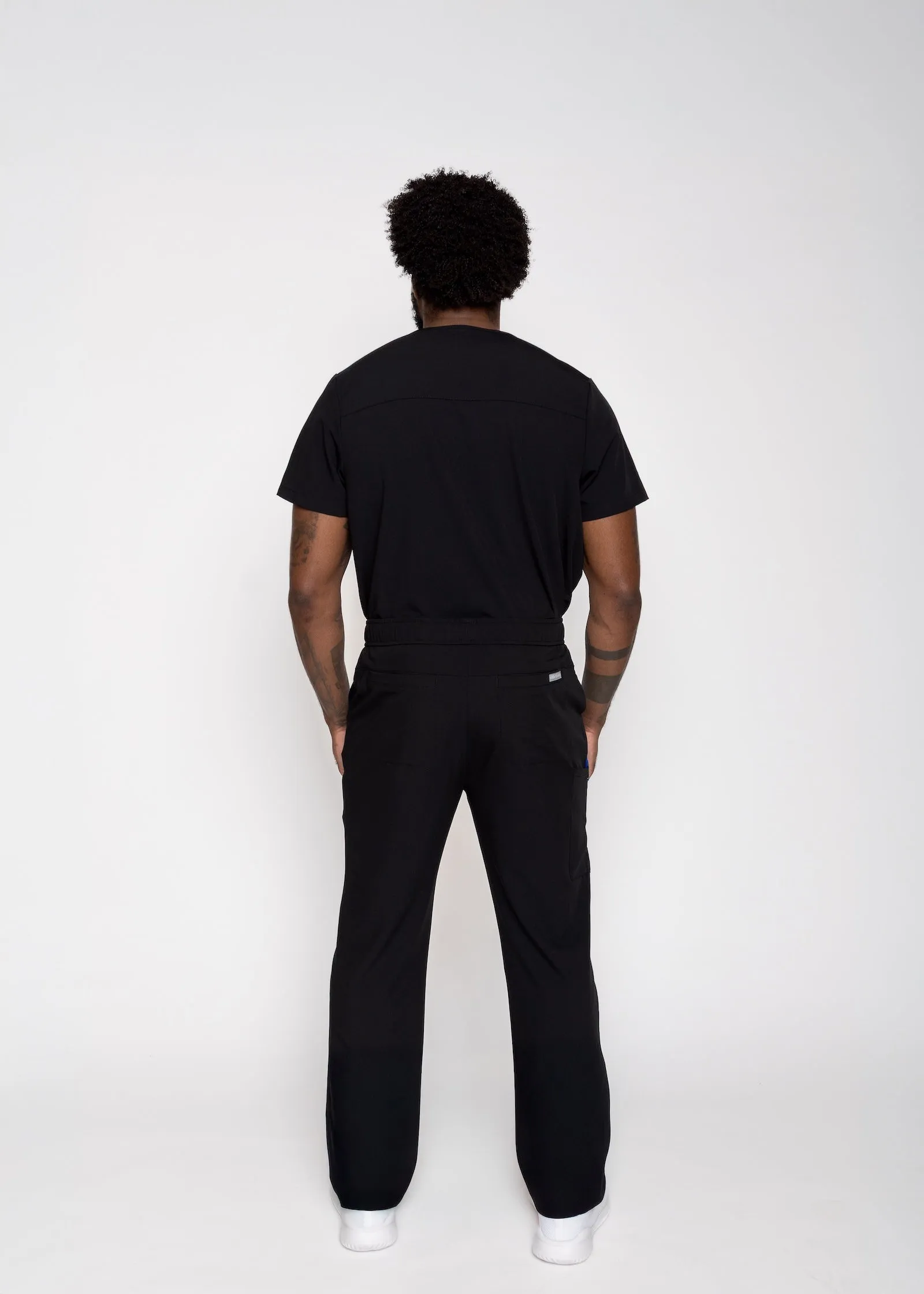 Paris One-Pocket Men's Black Scrub Top sold by Create Amor product image thumbnail 5