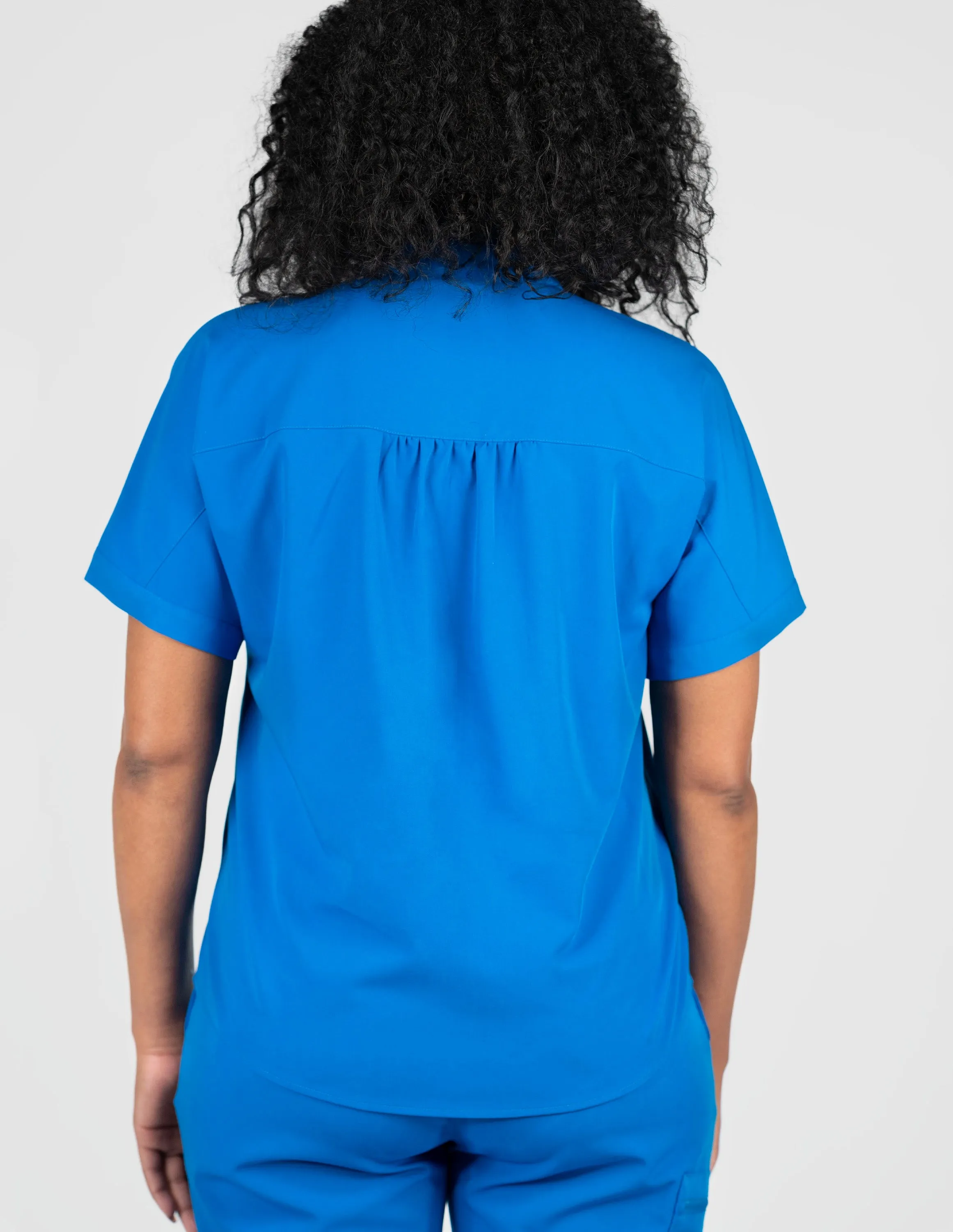 Orchid Three-Pocket Women's Royal Blue Scrub Top sold by Create Amor product image thumbnail 2