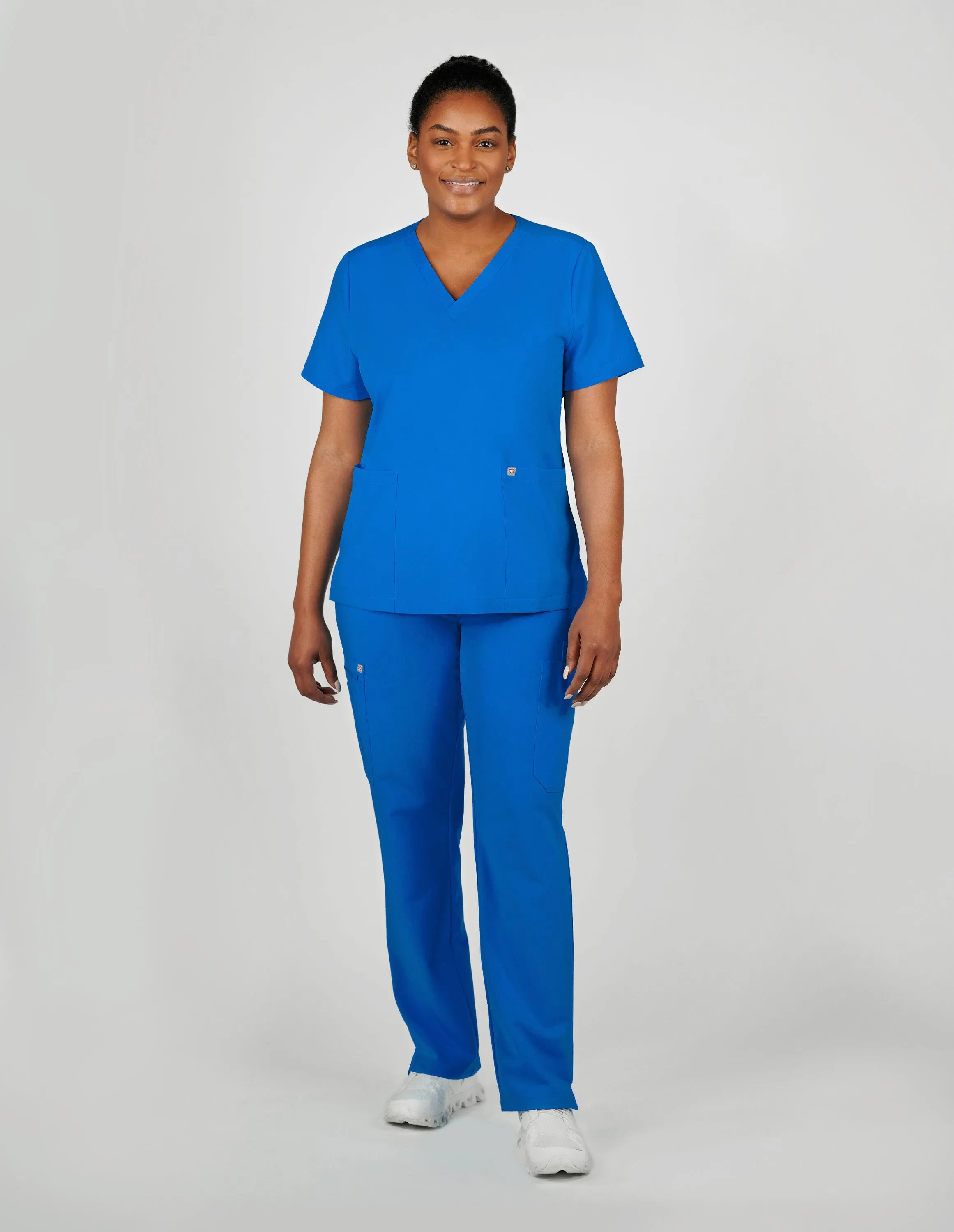 Iris Five-Pocket Women's Royal Blue Scrub Top sold by Create Amor product image thumbnail 3