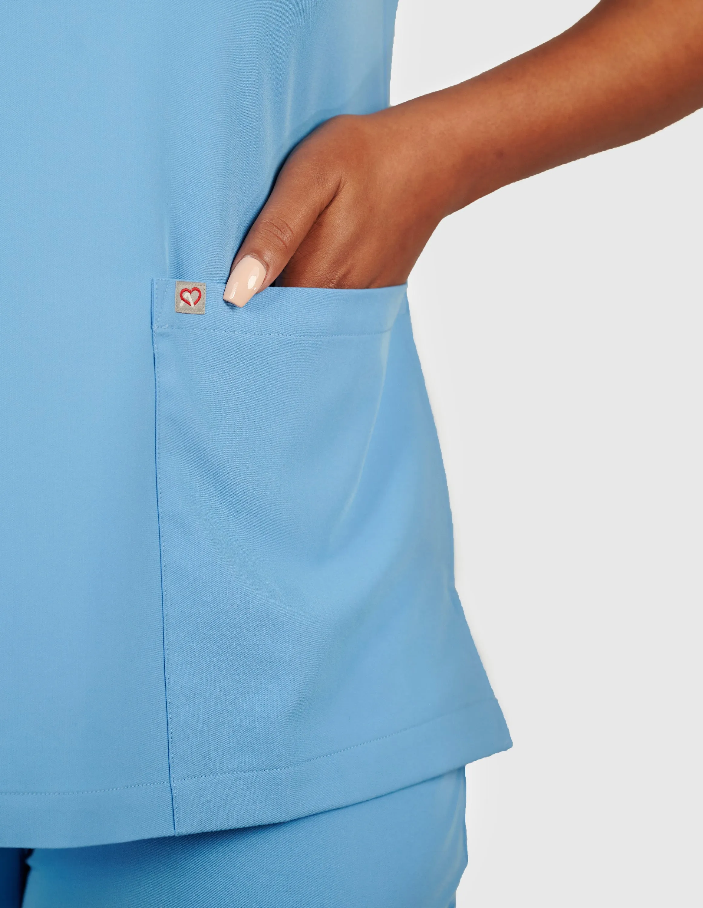 Iris Five-Pocket Women's Ceil Blue Scrub Top sold by Create Amor product image thumbnail 5