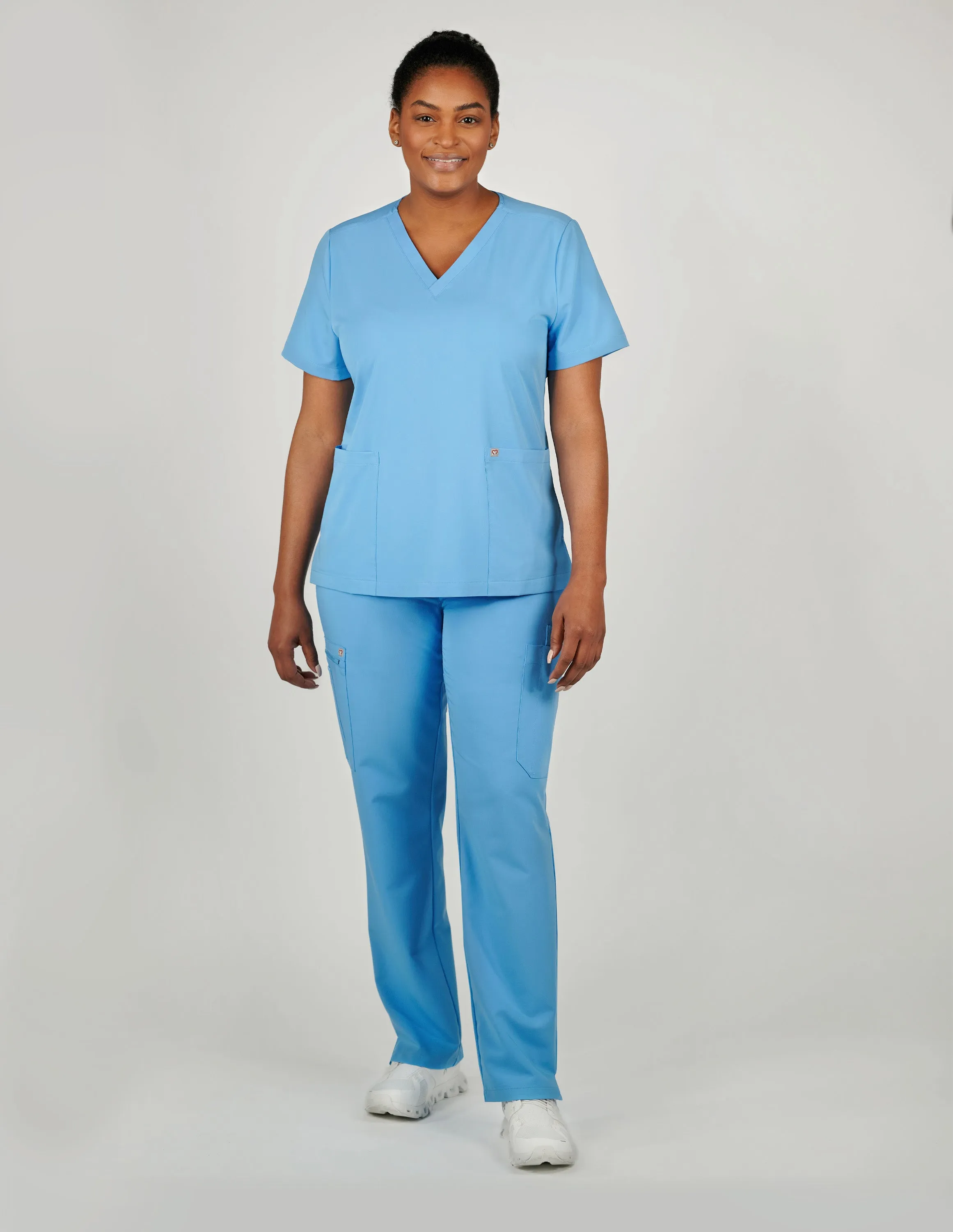 Iris Five-Pocket Women's Ceil Blue Scrub Top sold by Create Amor product image thumbnail 2