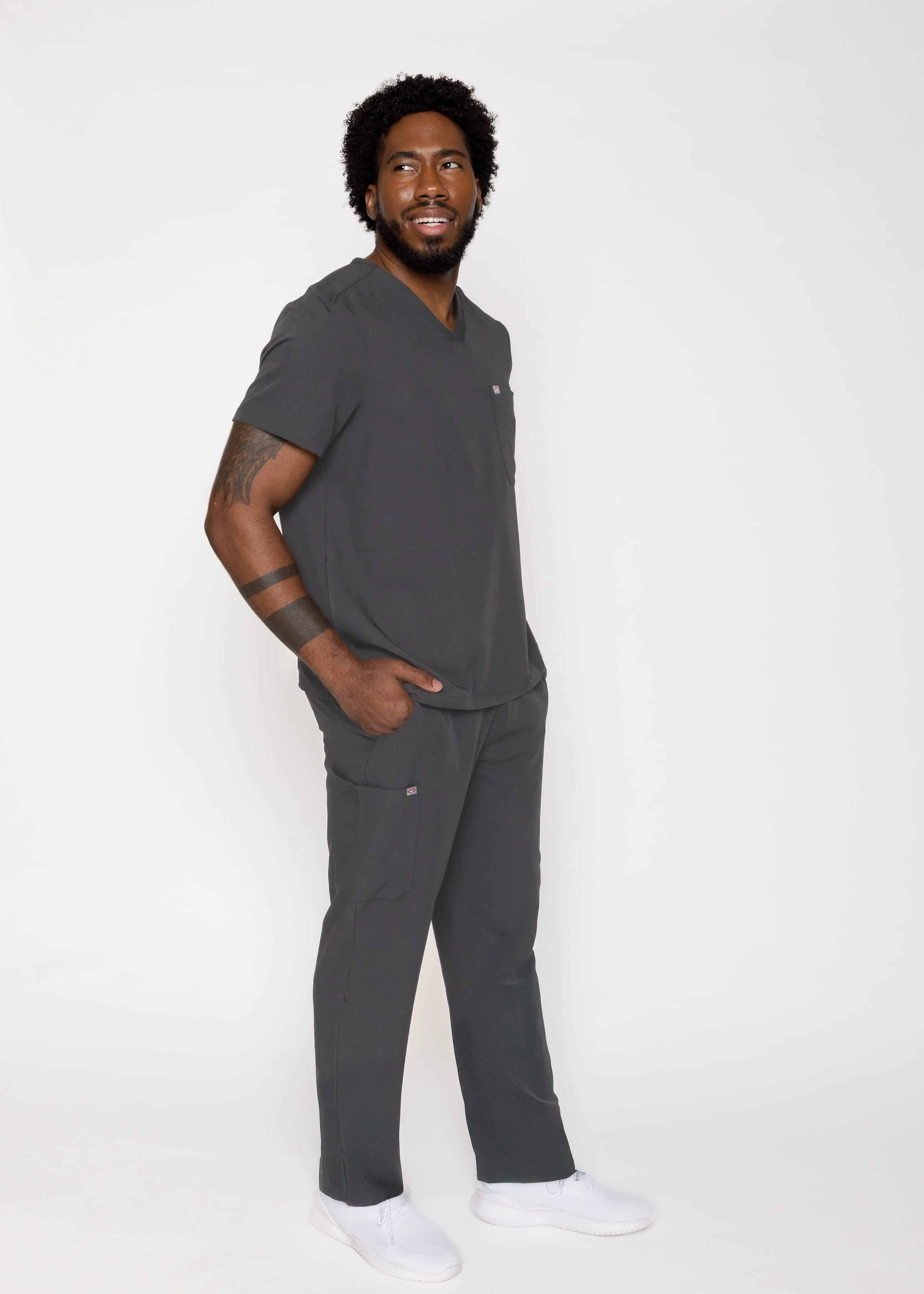 Amalfi Classic Men's Pewter Scrub Pants sold by Create Amor