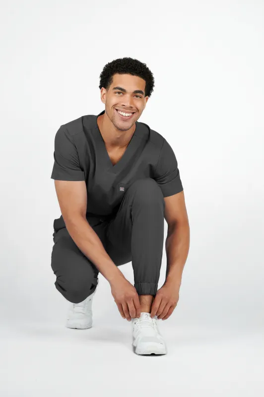 Aspen Jogger Men's Pewter Scrub Pants sold by Create Amor