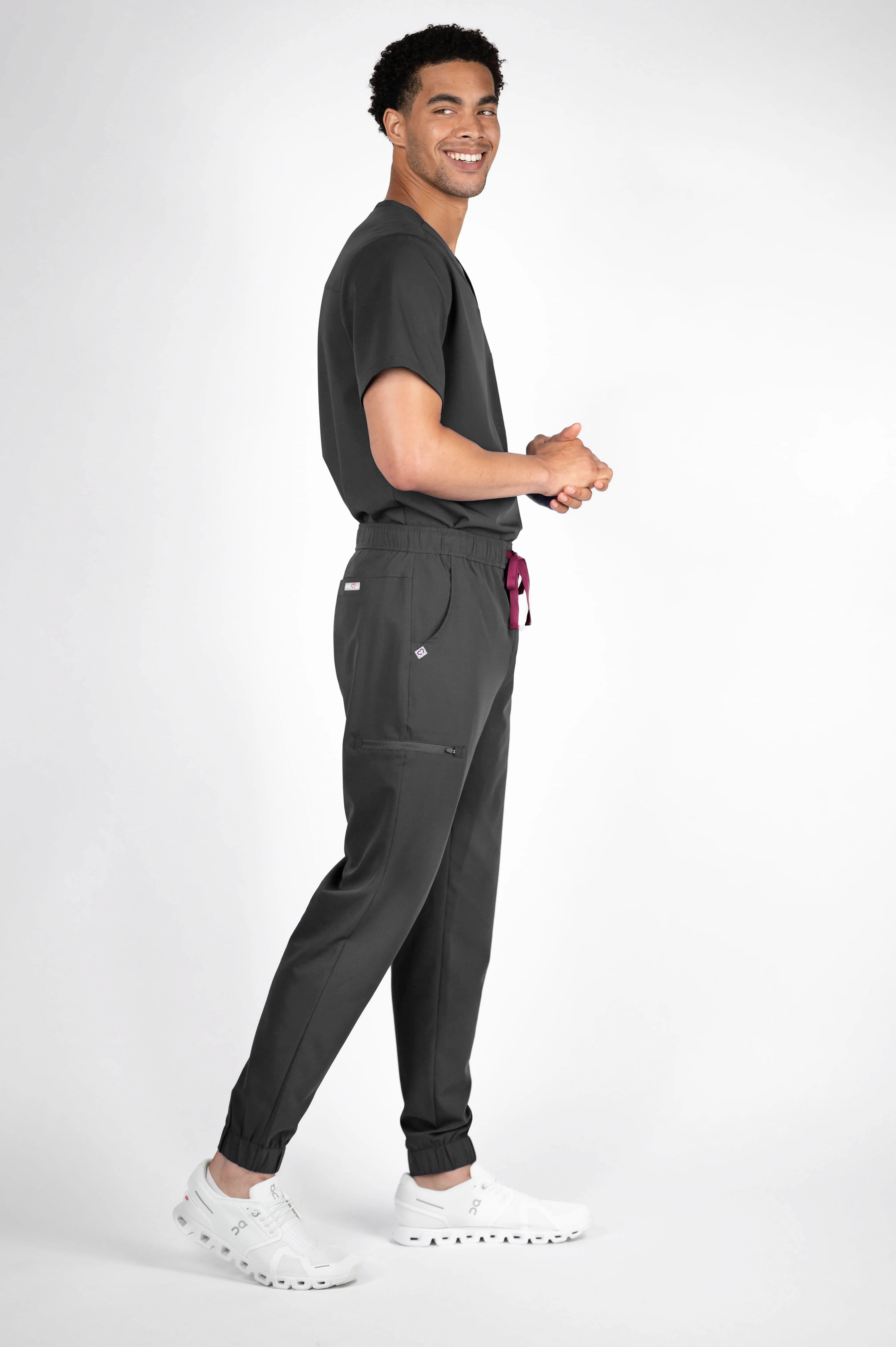 Aspen Jogger Men's Pewter Scrub Pants sold by Create Amor product image thumbnail 2