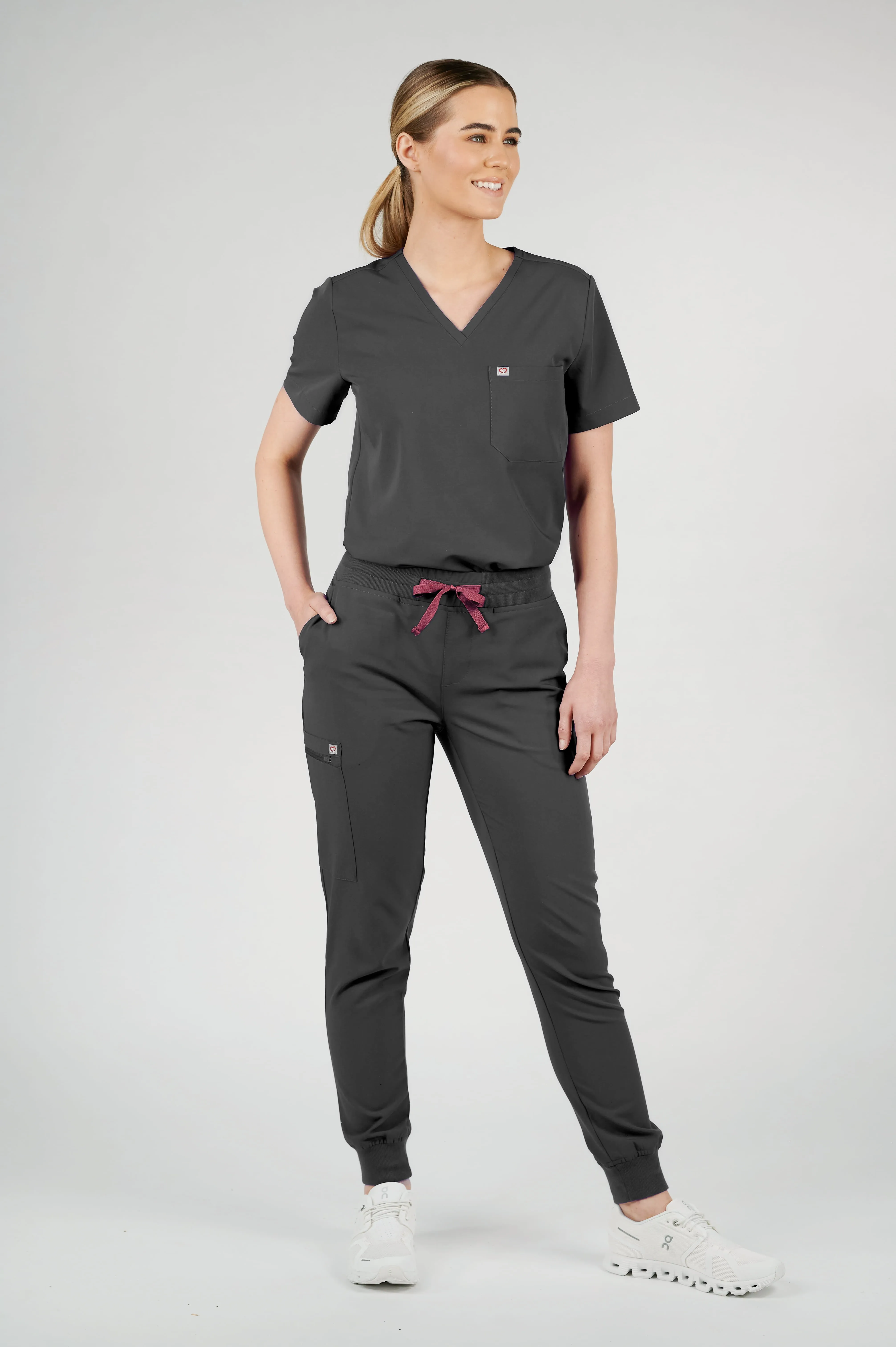 Ivy Jogger Women's Pewter Scrub Pants sold by Create Amor