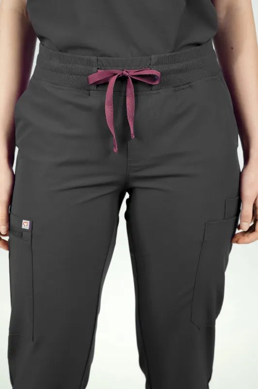 Jasmine Cargo Women's Pewter Scrub Pants sold by Create Amor