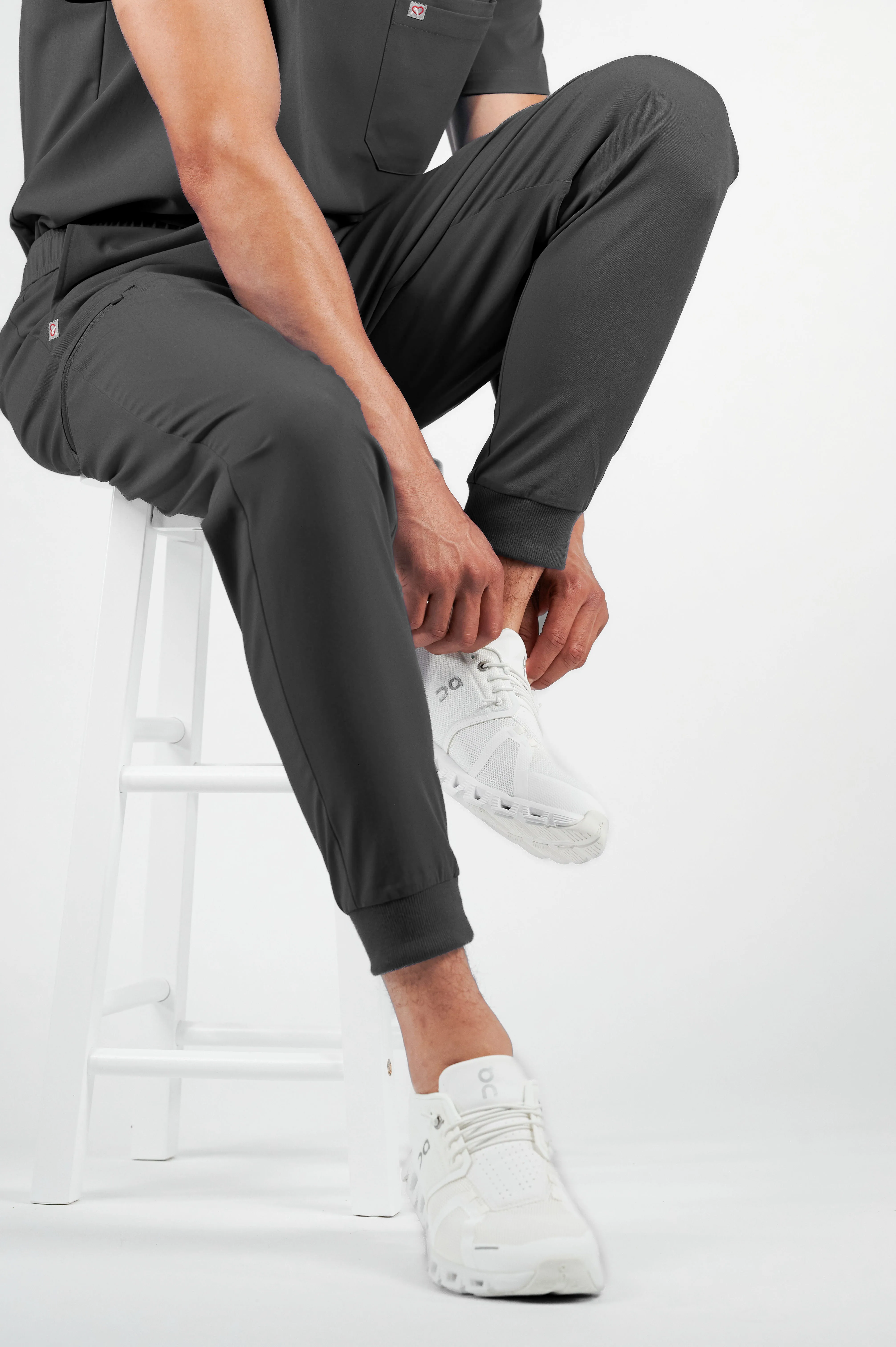 Kyoto Jogger Men's Pewter Scrub Pants sold by Create Amor product image thumbnail 3