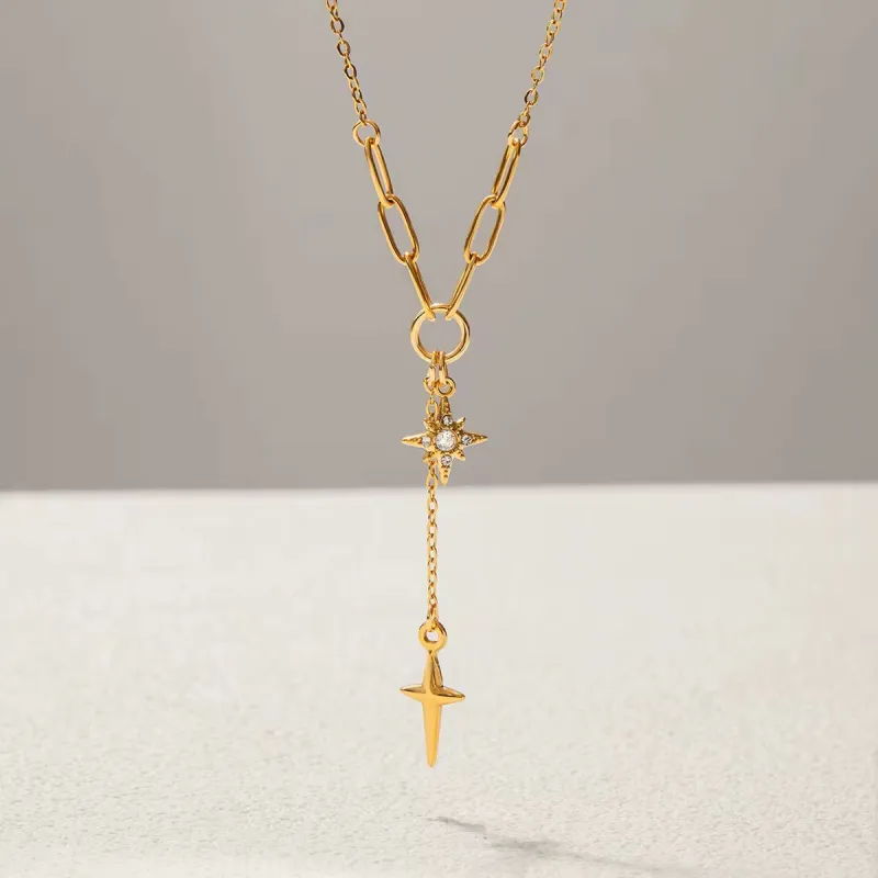 Star Cross Charm Necklace sold by Drop Jewelry Co.