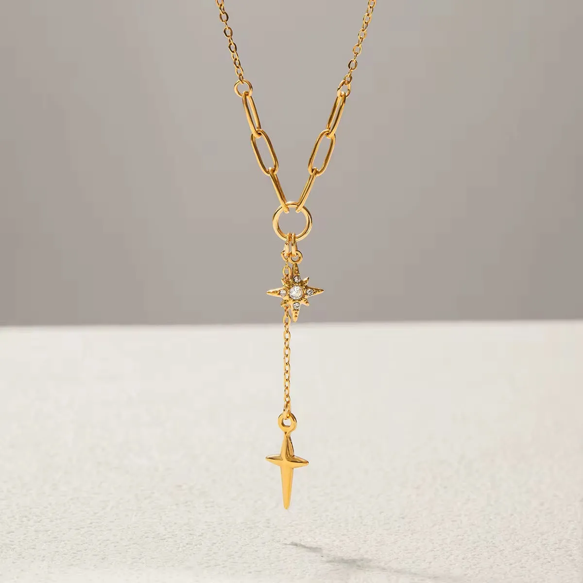 Star Cross Charm Necklace sold by Drop Jewelry Co.