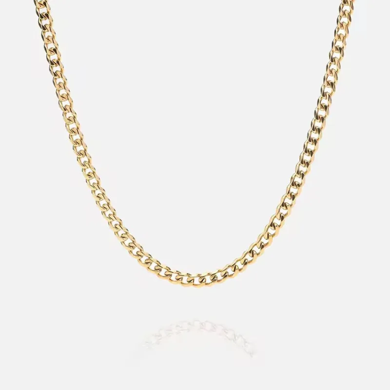 Unisex Classic Cuban Chain Necklace sold by Drop Jewelry Co.