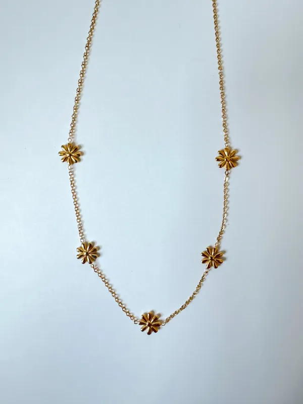 Flower Link Necklace sold by Drop Jewelry Co.