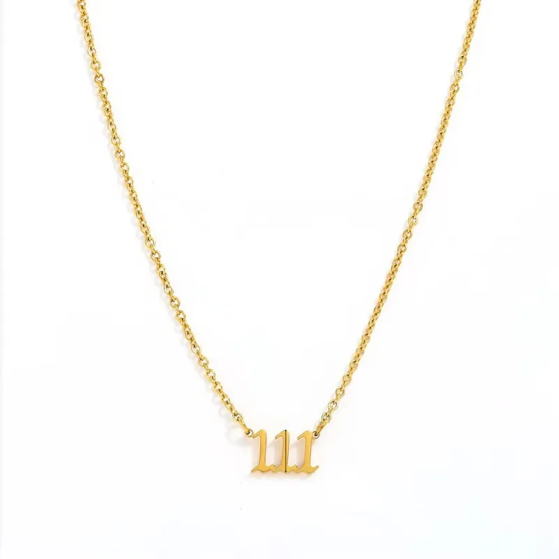 Angel Number Necklace made by Drop Jewelry Co.