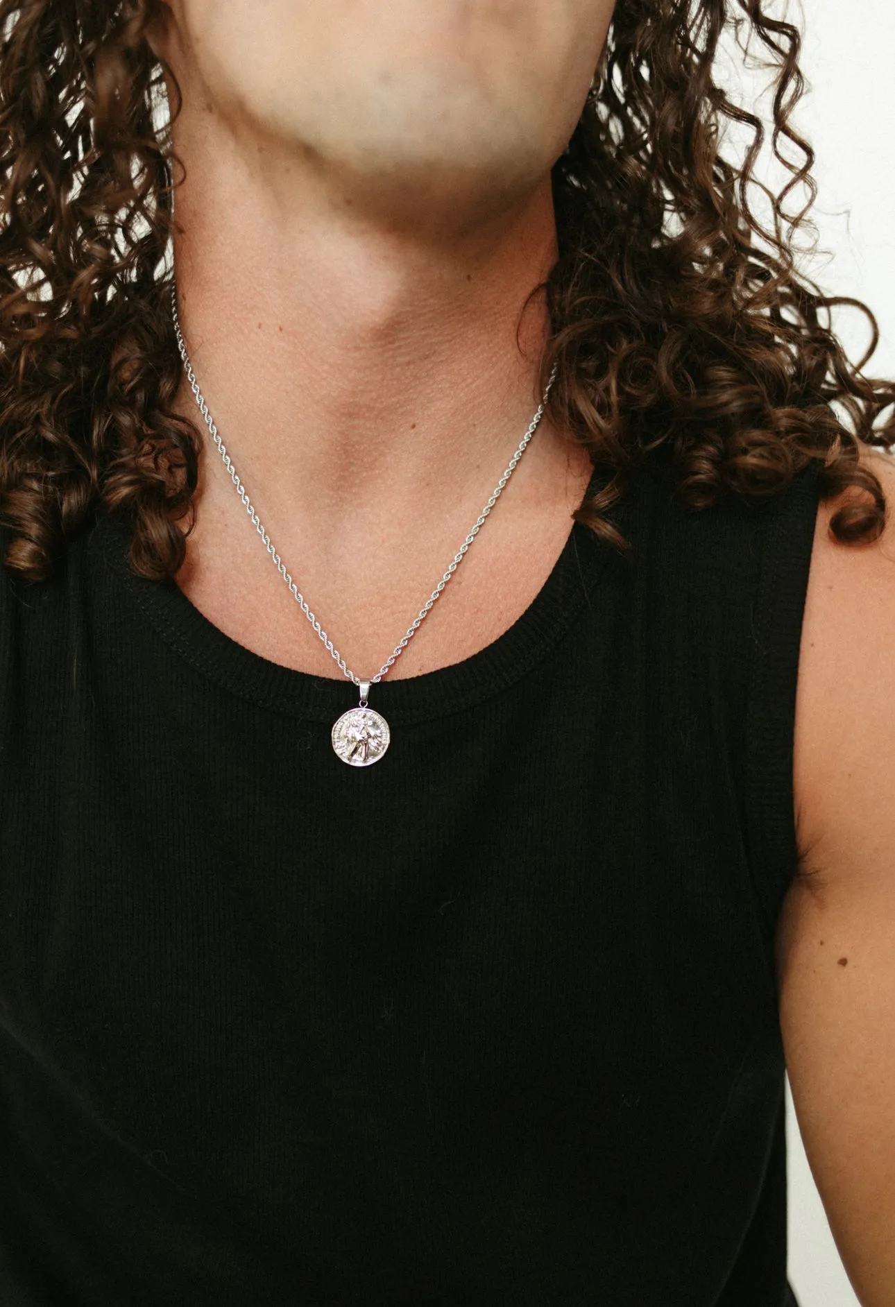 Men's St. Christopher Pendant 22" sold by Drop Jewelry Co. product image thumbnail 3