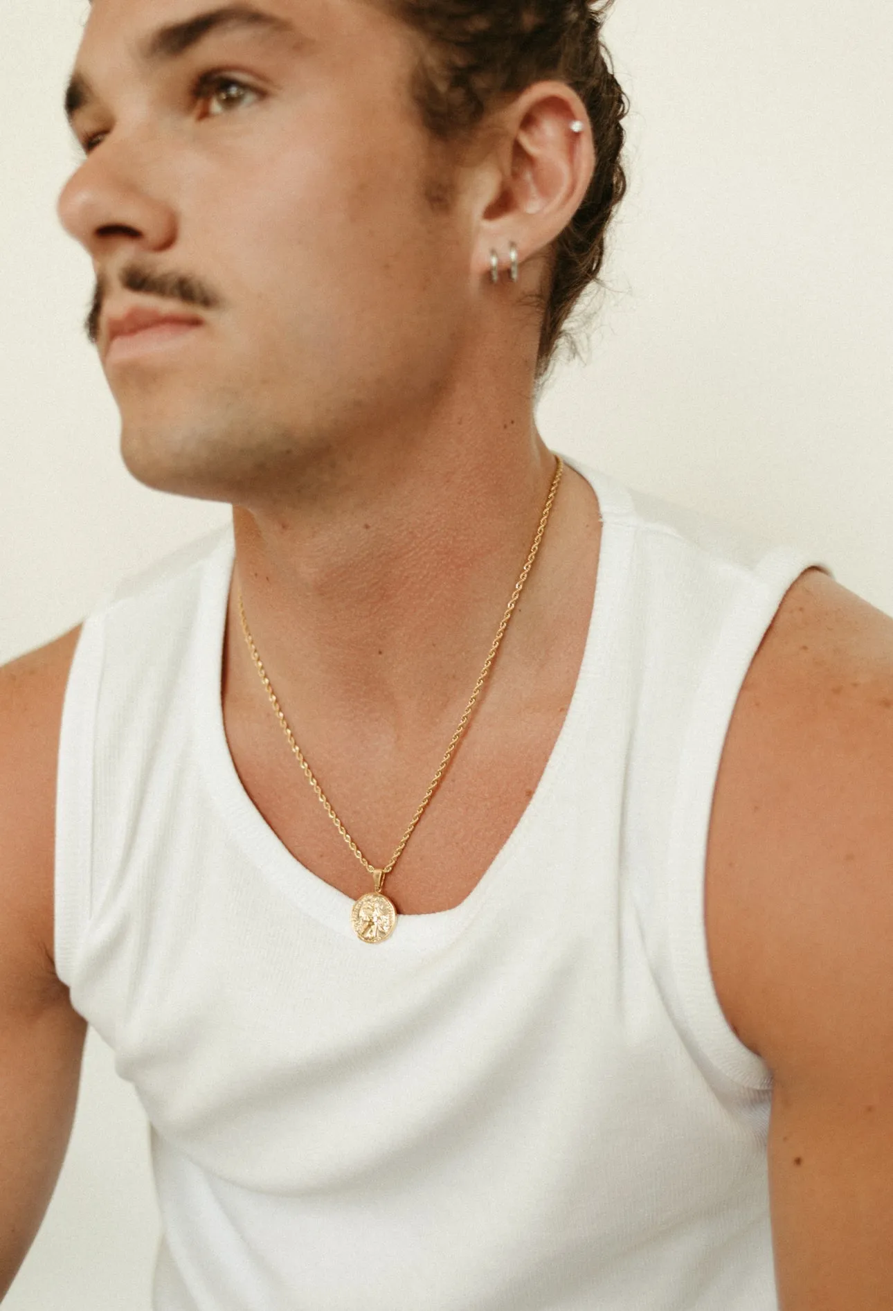 Men's St. Christopher Pendant 22" sold by Drop Jewelry Co. product image thumbnail 4