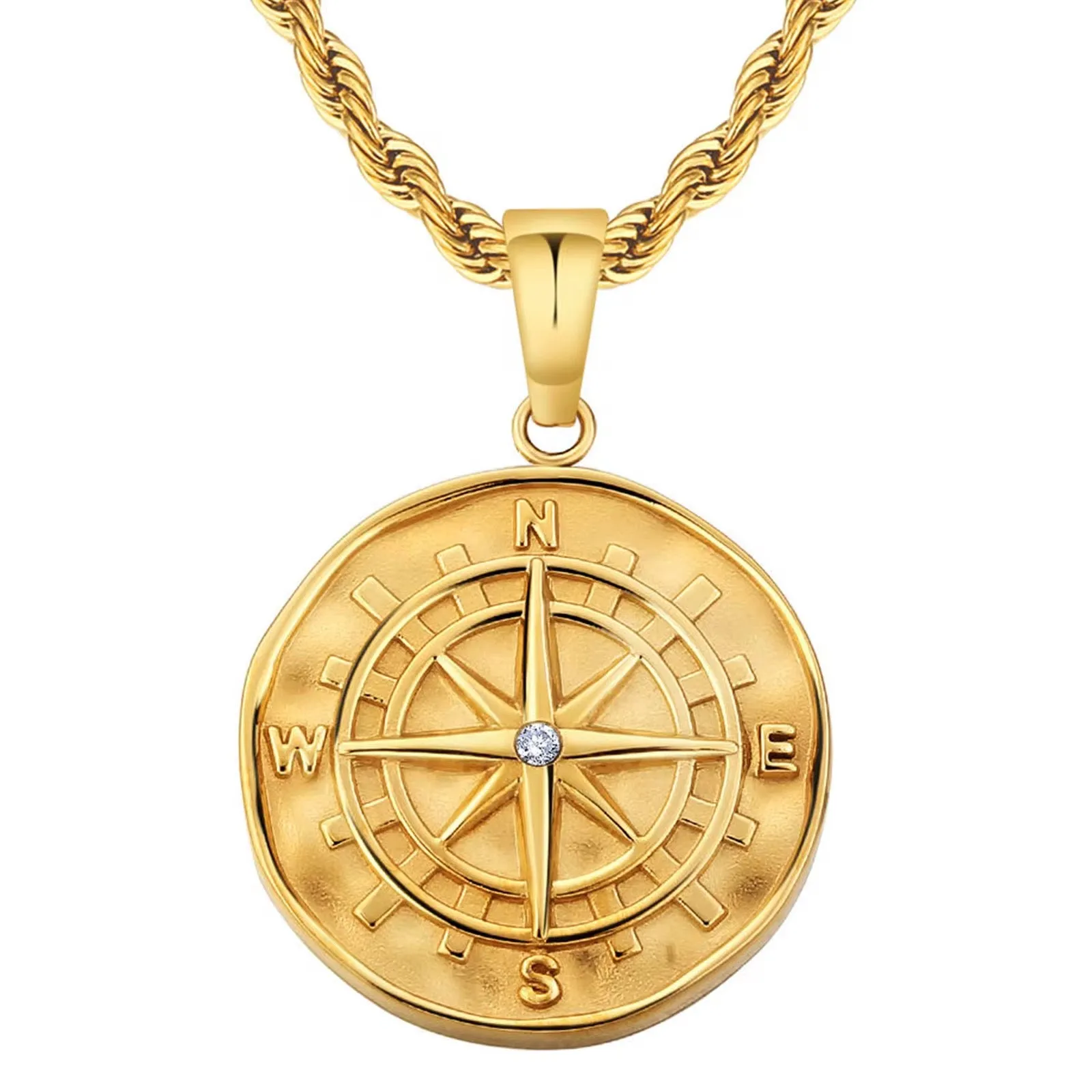 Men's Compass Pendant 22" sold by Drop Jewelry Co.