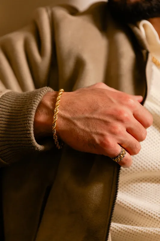 Men's Rope Link Bracelet made by Drop Jewelry Co.