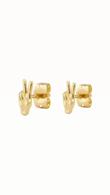 Peace Sign Stud made by Drop Jewelry Co.