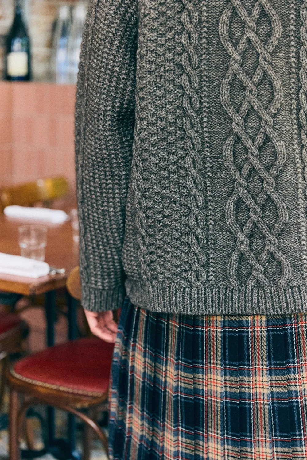 PATTI Oversize Cable Sweater in Yak Wool by Love&Dress x L'Envers - Brown sold by L’ENVERS product image thumbnail 5