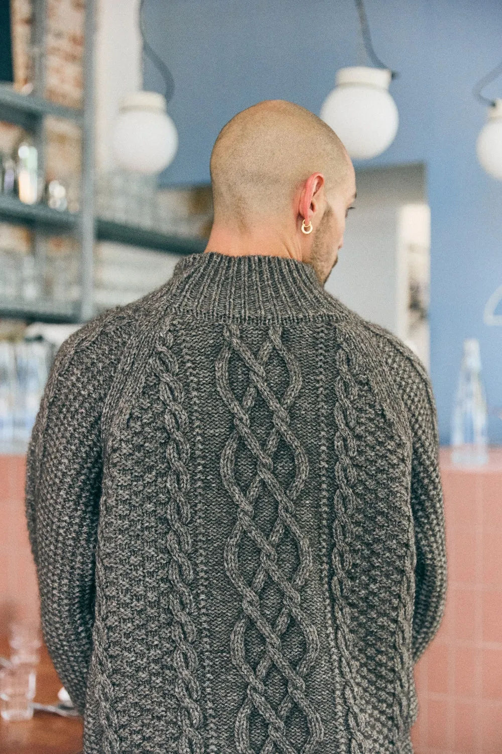 PATTI Oversize Cable Sweater in Yak Wool by Love&Dress x L'Envers - Brown sold by L’ENVERS product image thumbnail 3