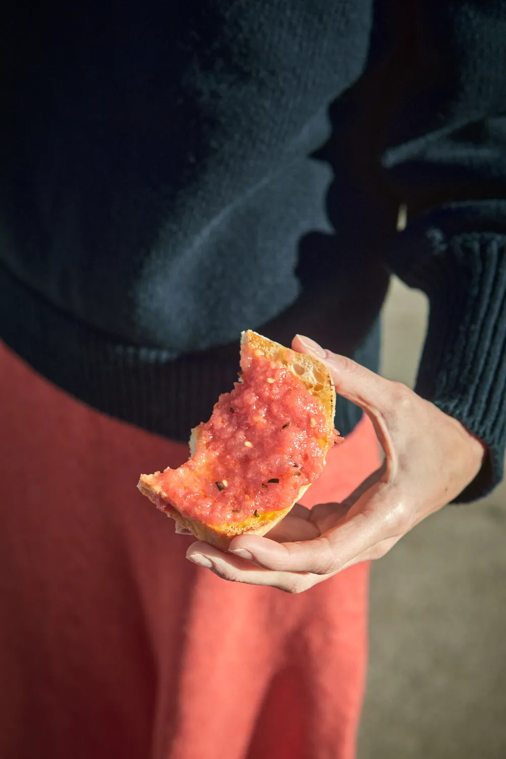 AUGUSTINE Flare Skirt in Merino Wool - Coral sold by L’ENVERS product image thumbnail 4