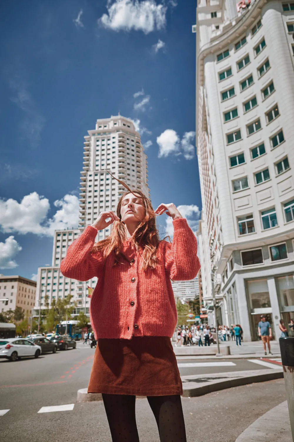 CHARLOTTE Round-Neck Cardigan in Merino-Mohair Wool - Coral sold by L’ENVERS product image thumbnail 5