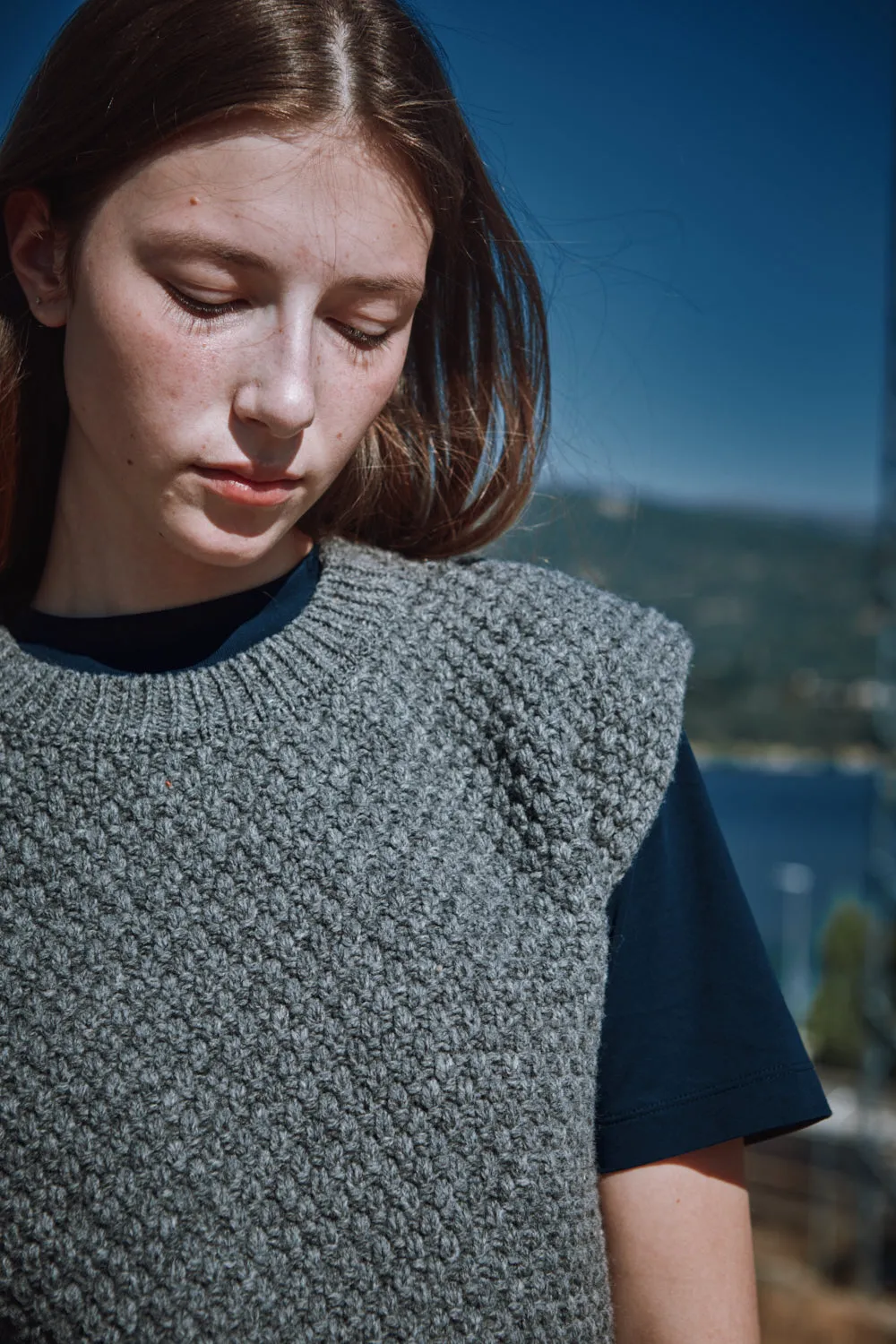 MAIA Sleeveless Sweater in Merino Wool - Ash Grey sold by L’ENVERS product image thumbnail 2