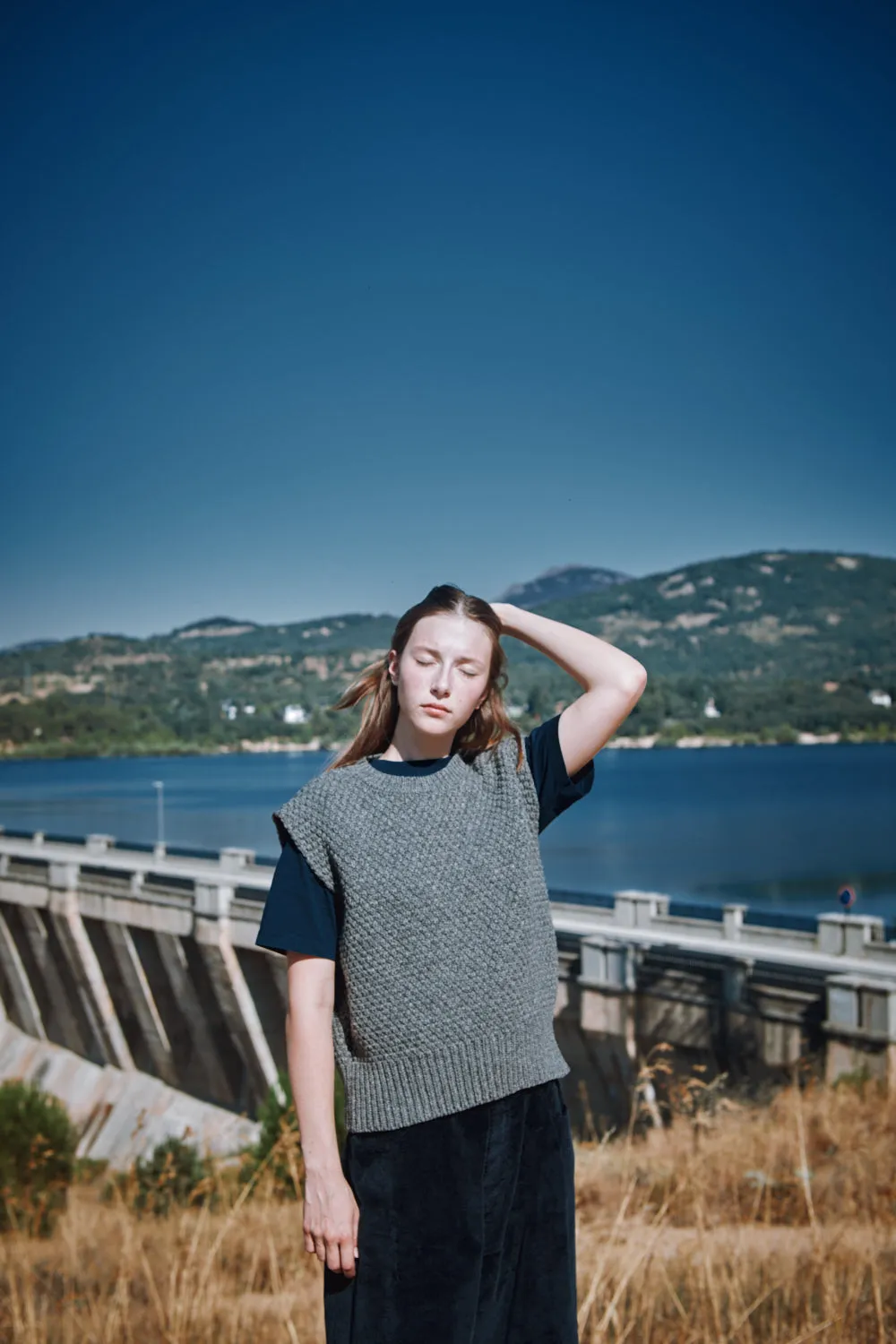 MAIA Sleeveless Sweater in Merino Wool - Ash Grey sold by L’ENVERS product image thumbnail 4