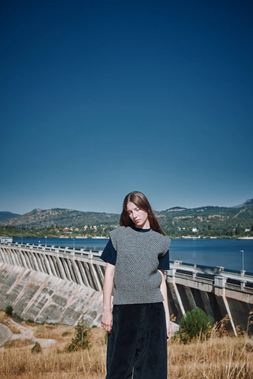 MAIA Sleeveless Sweater in Merino Wool - Ash Grey sold by L’ENVERS product image thumbnail 5