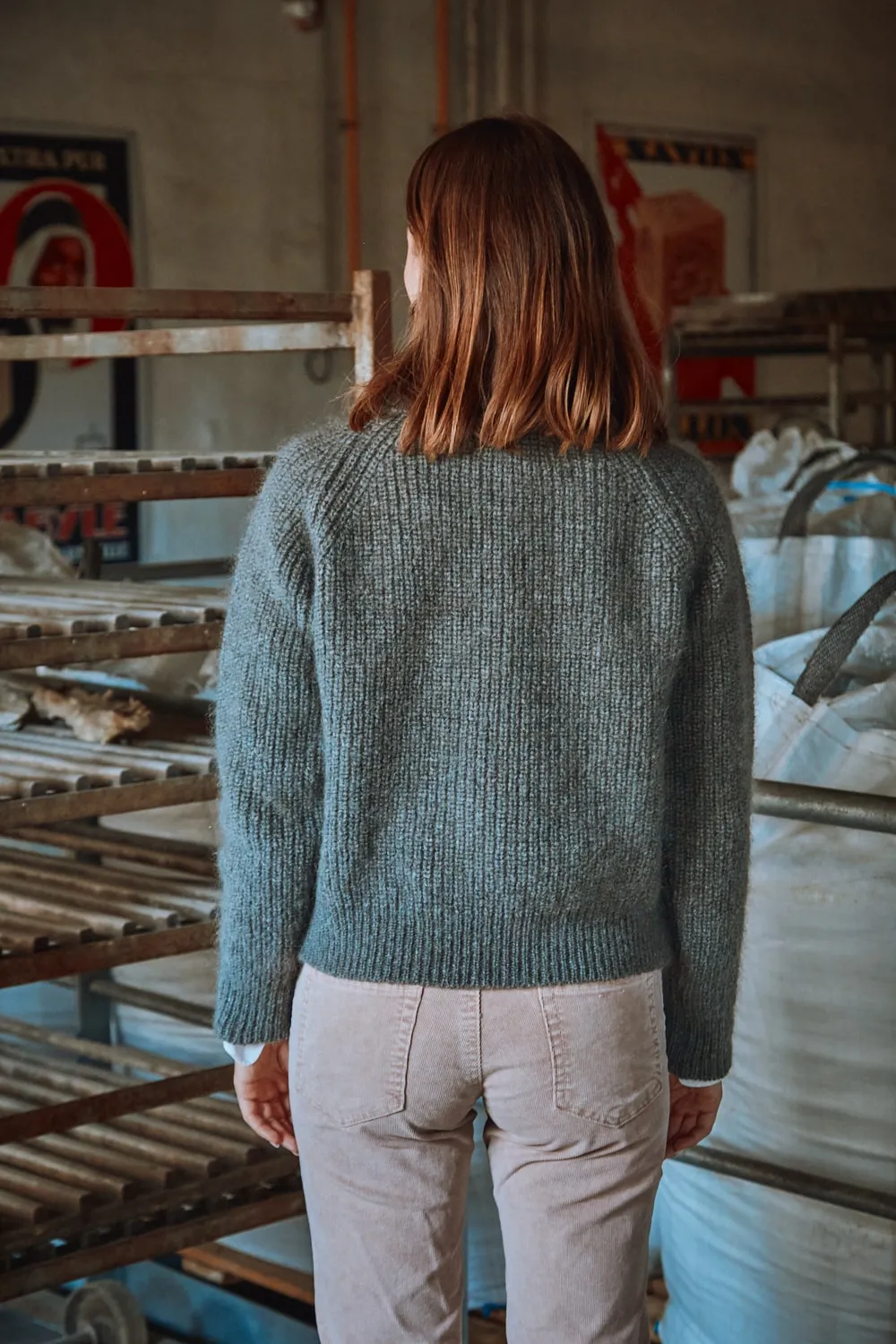 AGNÈS Raglan Sweater in Merino-Mohair Wool - Ash Grey sold by L’ENVERS product image thumbnail 4