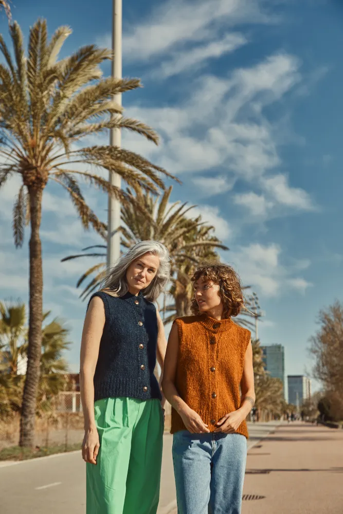 FRIDA Sleeveless Cardigan in Mohair and Silk - Midnight Blue sold by L’ENVERS product image thumbnail 4
