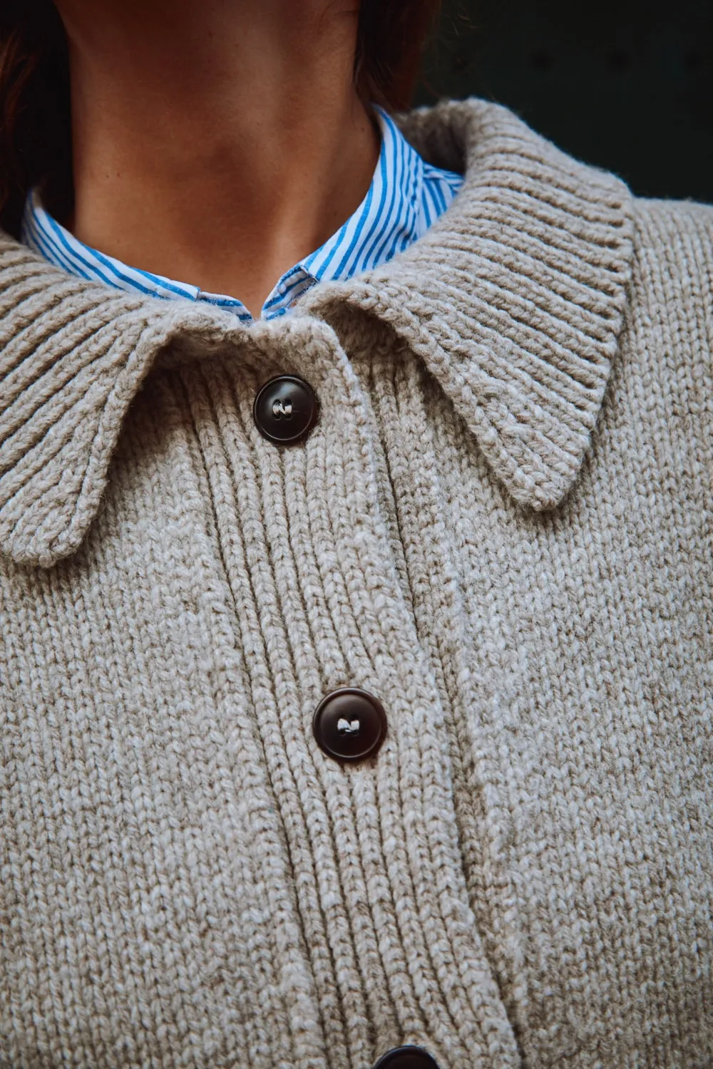 CALAMITY Knit Jacket in Merino Wool - Beige sold by L’ENVERS product image thumbnail 2