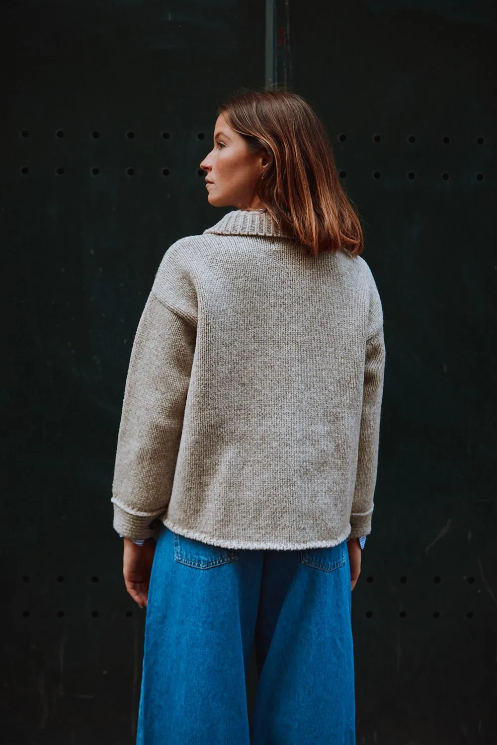 CALAMITY Knit Jacket in Merino Wool - Beige sold by L’ENVERS product image thumbnail 4